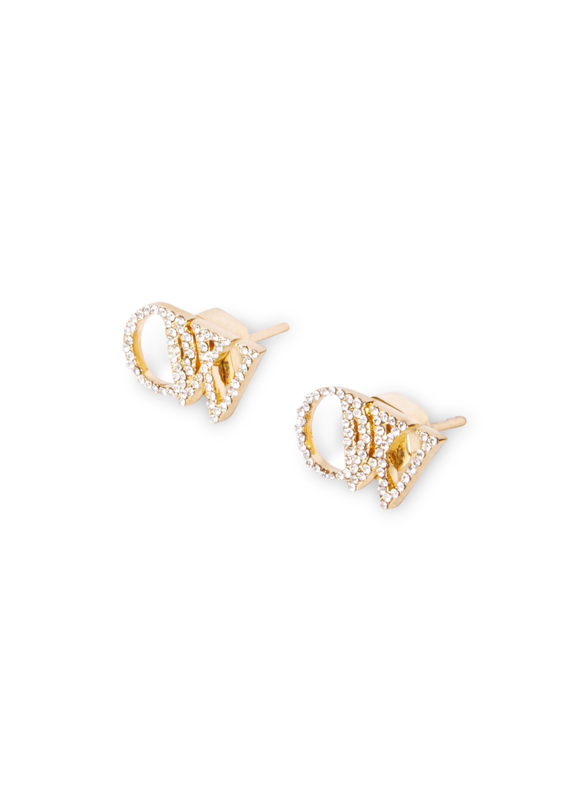  Off White Strass Ow Earrings - Female Ohrringe Gold O/s 