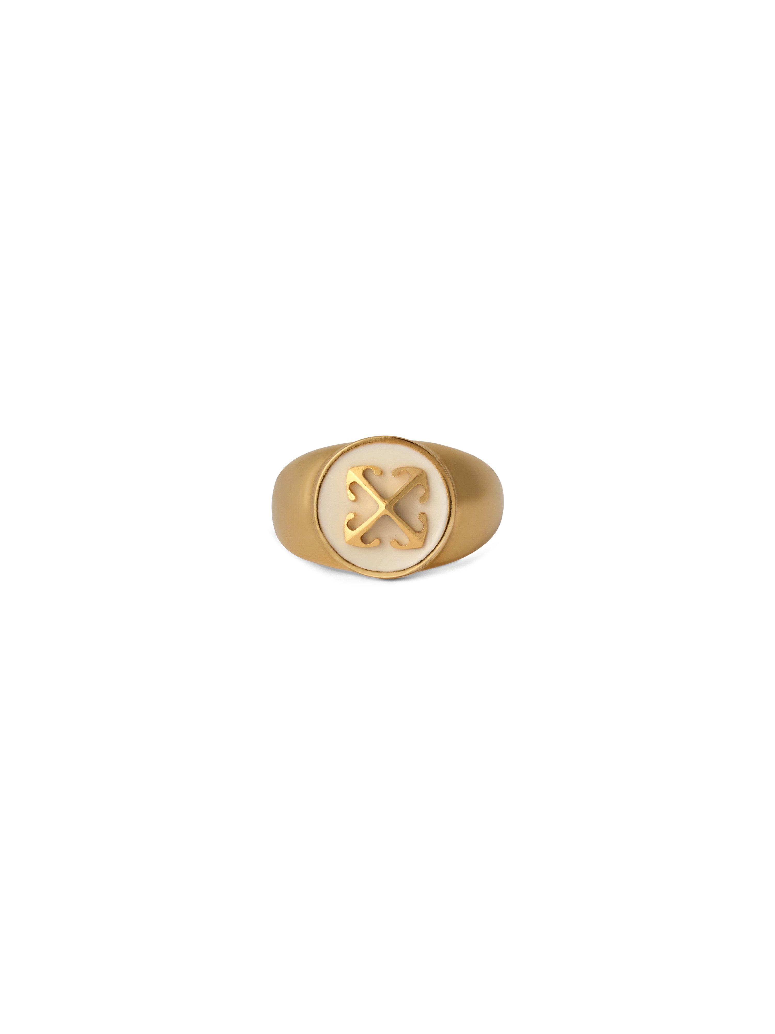 Off-White Round Arrow Ring
