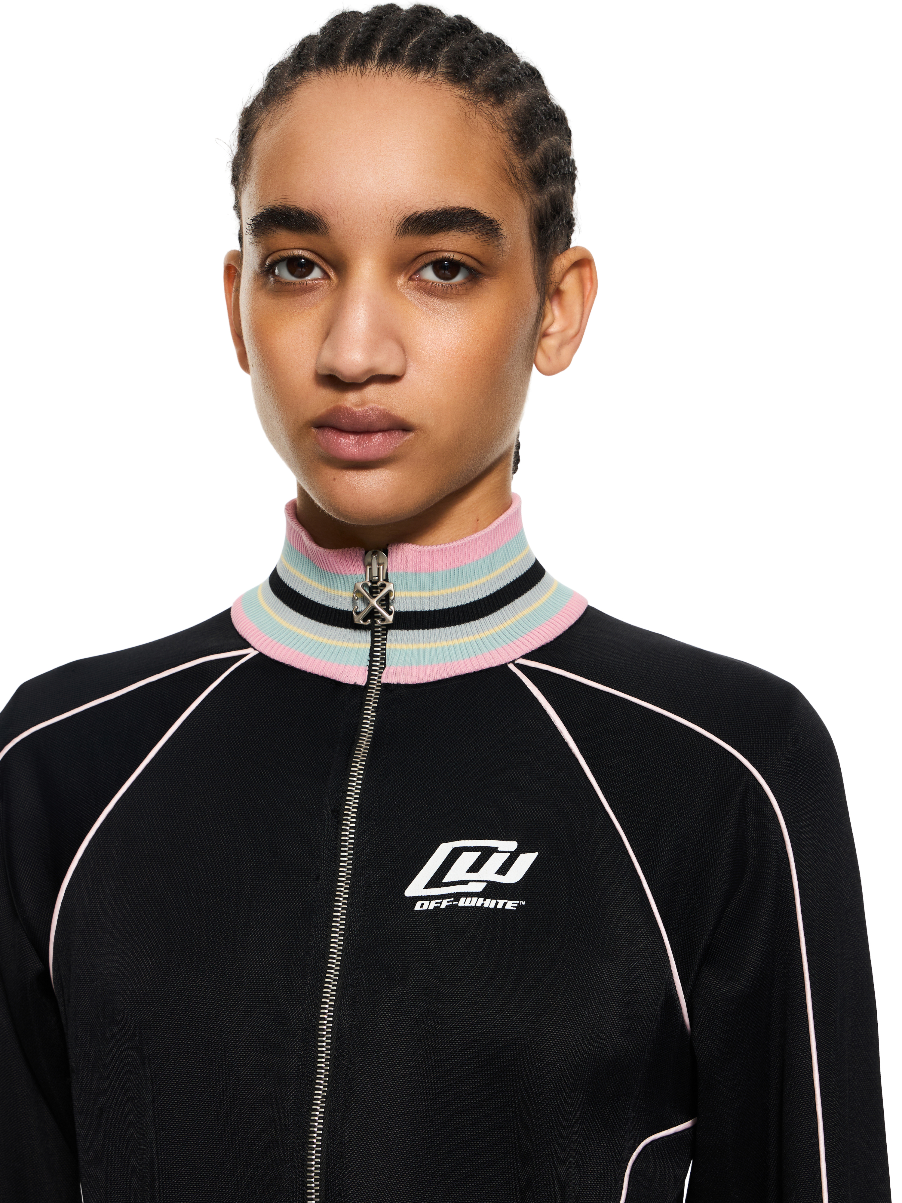 Off-white Fluid Track Ow Fitted Jacket In Black
