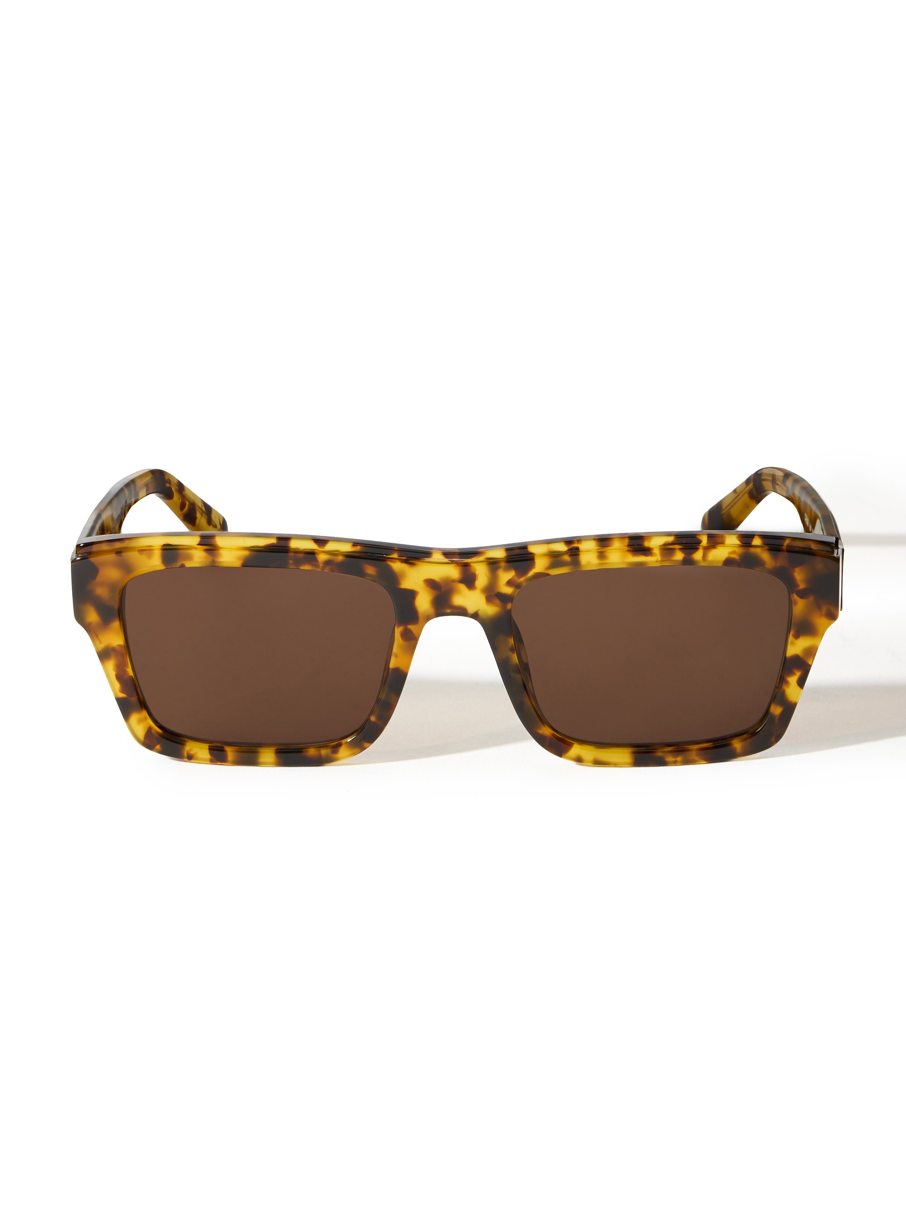 Off White Flint Brown Lens Sunglasses -  Sonnenbrille Shiny Black O/s 