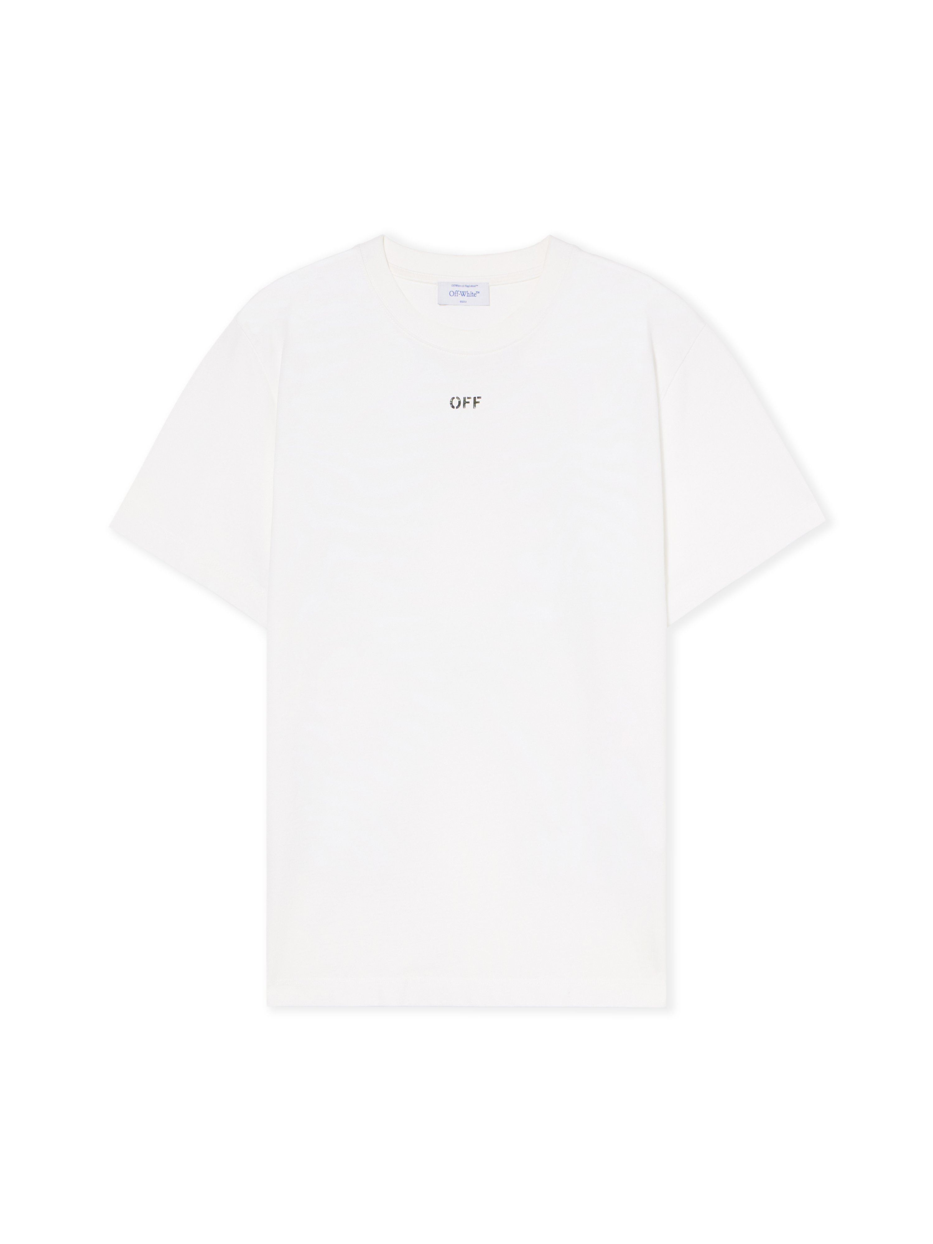 Tシャツ・カットソー OFF WHITE Men Polo Shirts OMAA161C99JER0010110 White Newspaper Arrow Slim Logo Tee in WHITE - BLACK for Men | Off