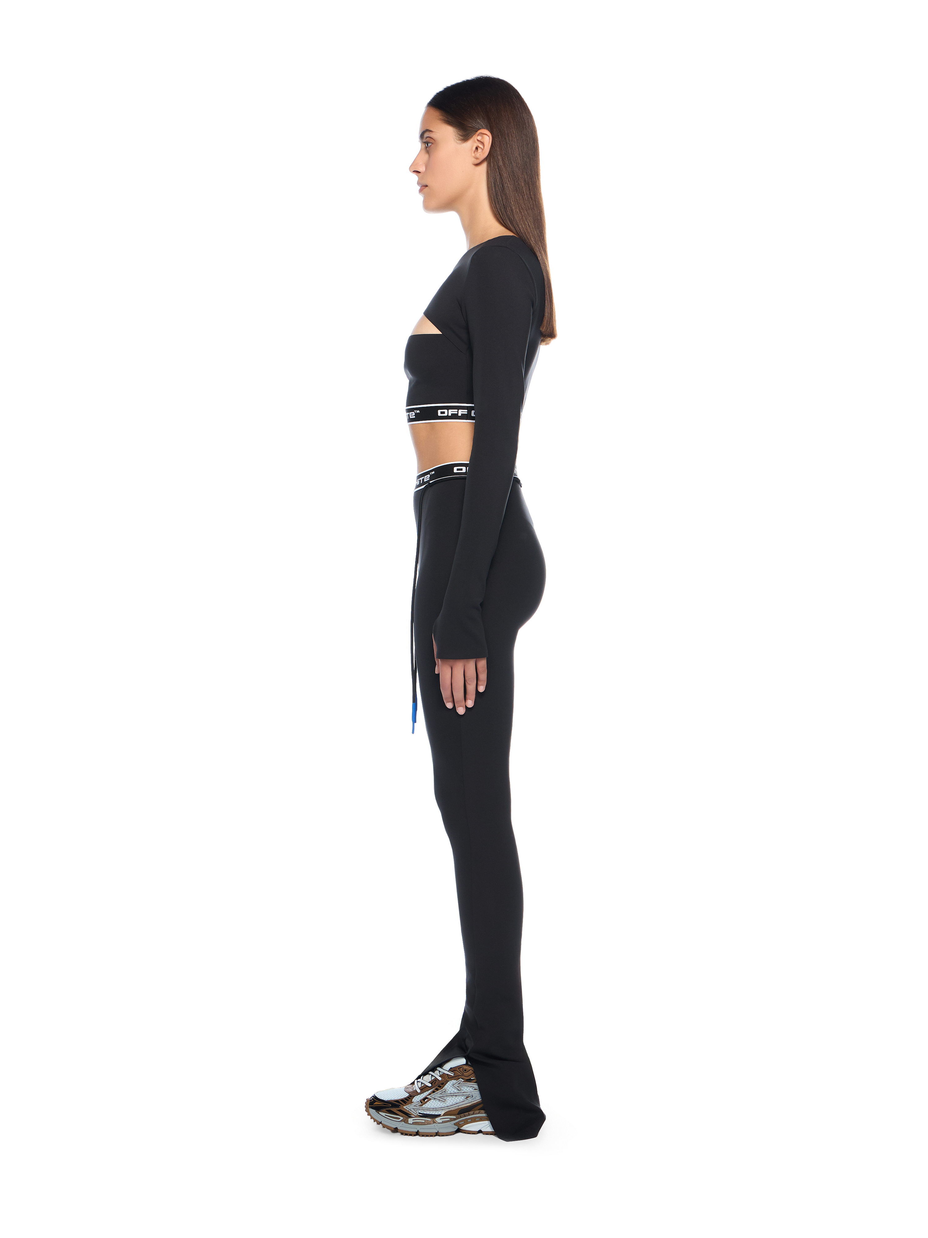  Off White Logoband Cut Out Top - Female  Black - Fuchsia L 