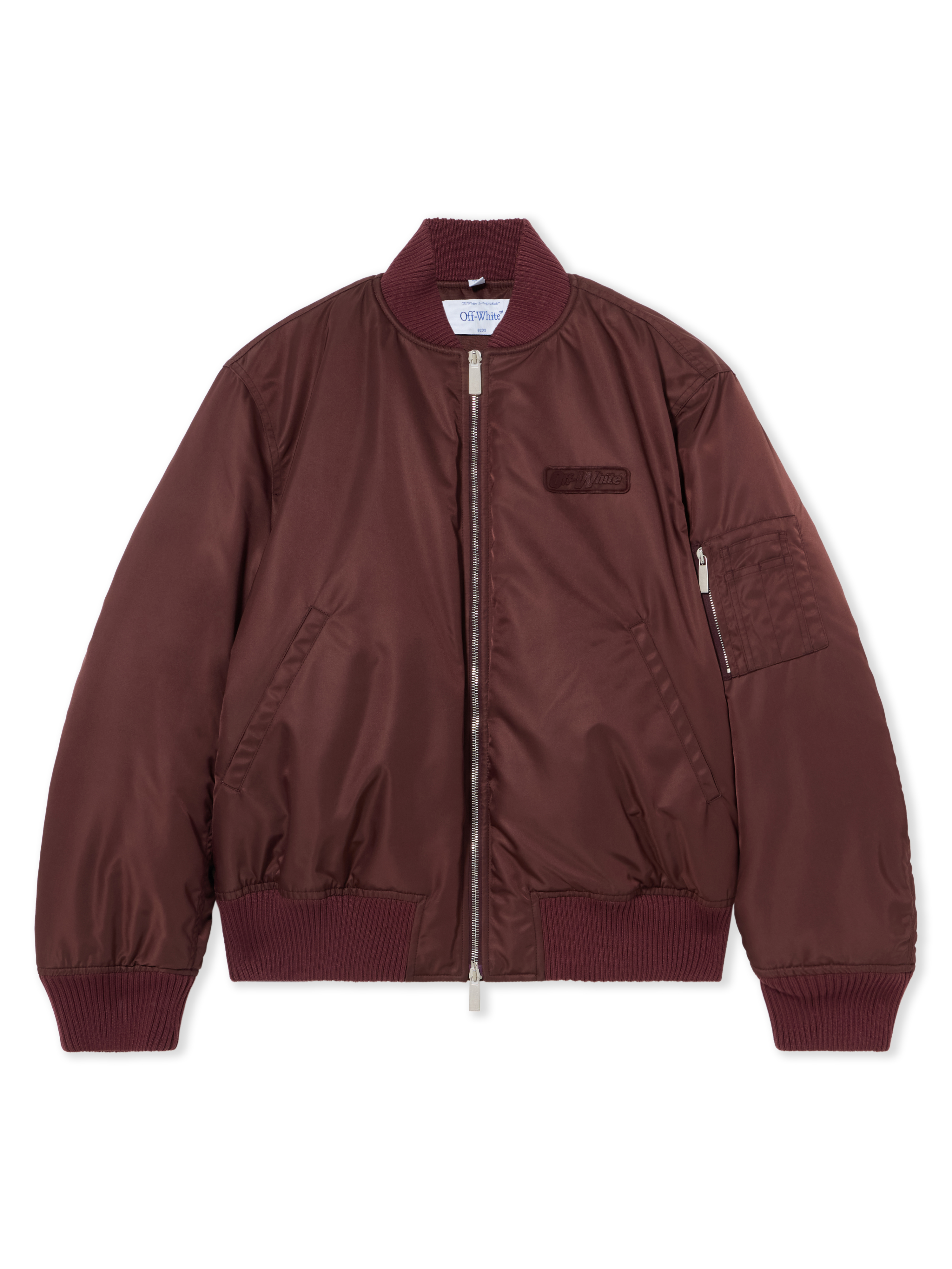 Off-white Embroidered Logo Bomber Jacket In Port Royal Port Royal