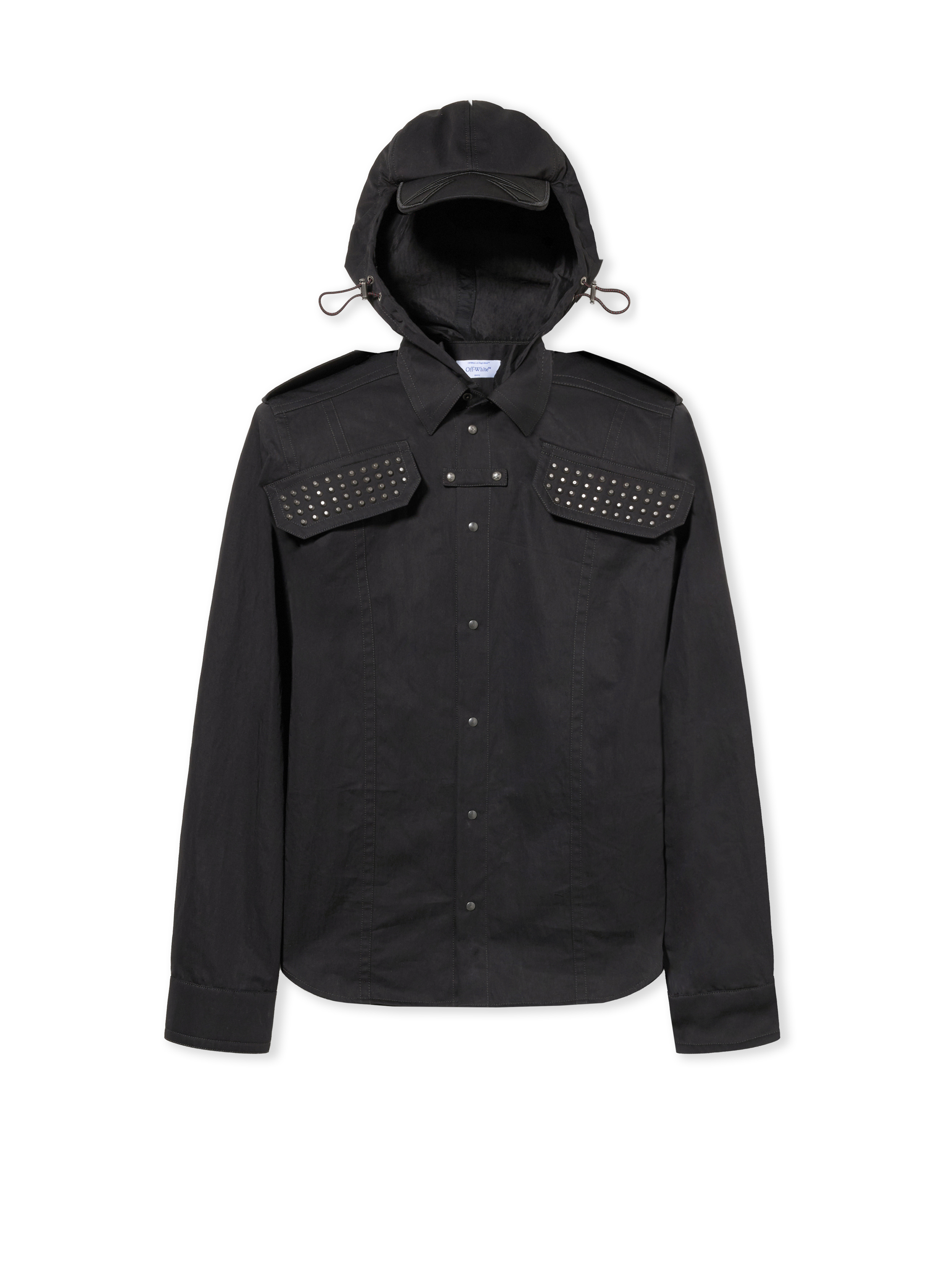 Off-White Studded Hooded Visor Arrow Shirt