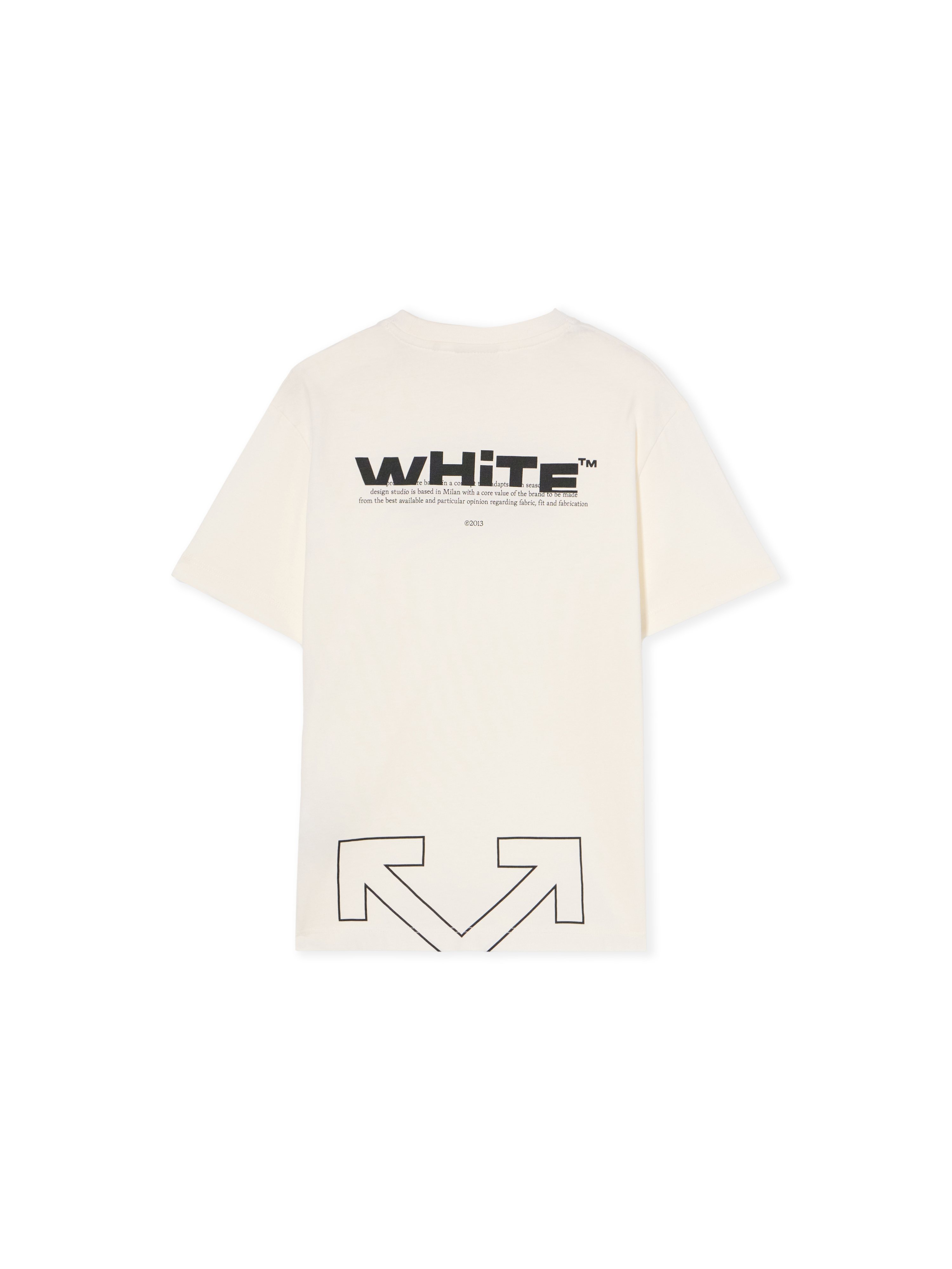 OFF WHITE Type Logo Logo T-shirt - Kids Archive Clothing White - Black 10