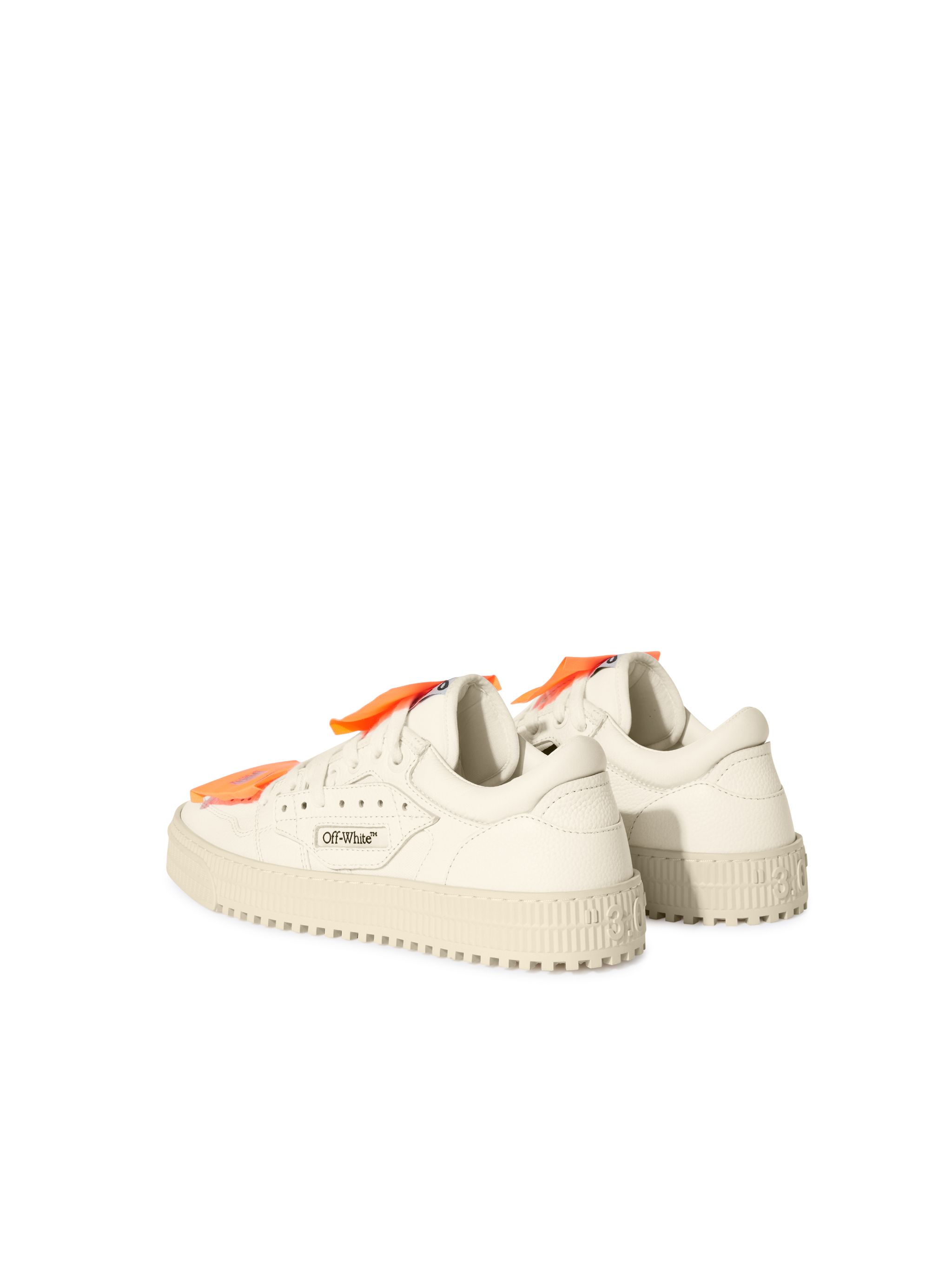 Off-white Low-top Off-court Sneakers With Zip-tie Detail In Neutral