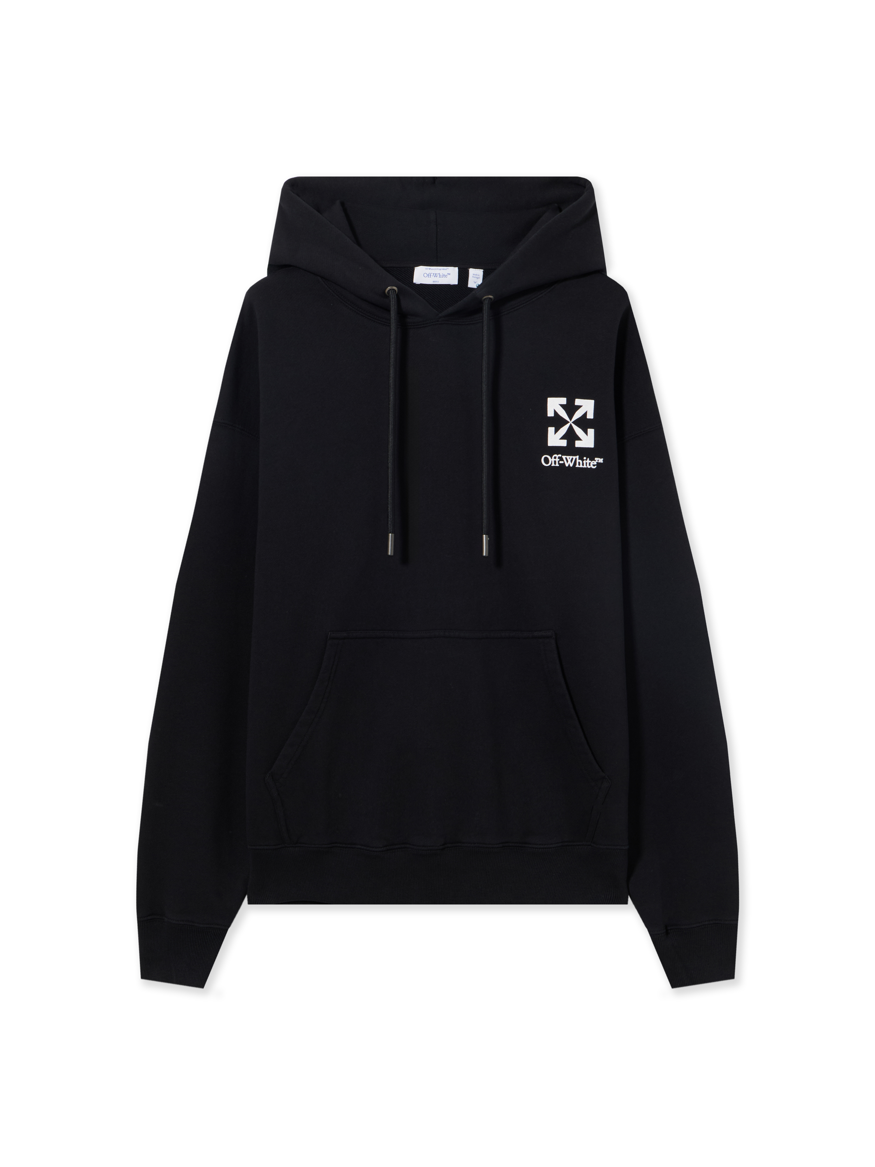 Off-white Small Arrow Logo Hoodie In Black Cotton