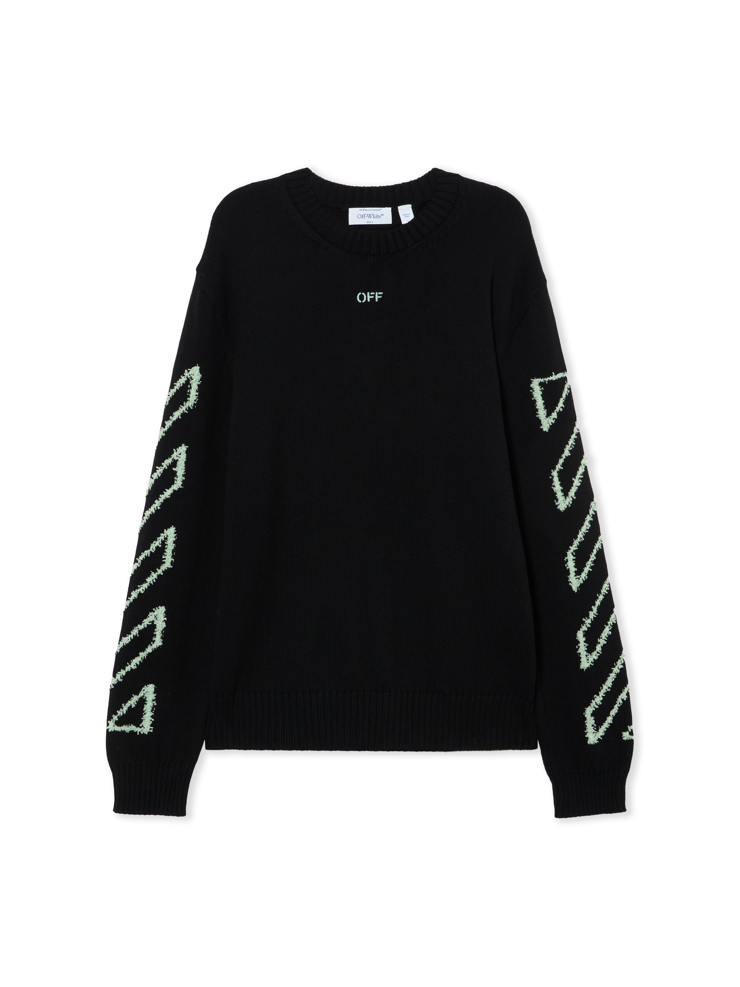 Off-White Diagonal Arrow Fuzzy Crewneck Sweater | Thumbnail 6 Off-White Diagonal Arrow Fuzzy Crewneck Sweater | Thumbnail 6