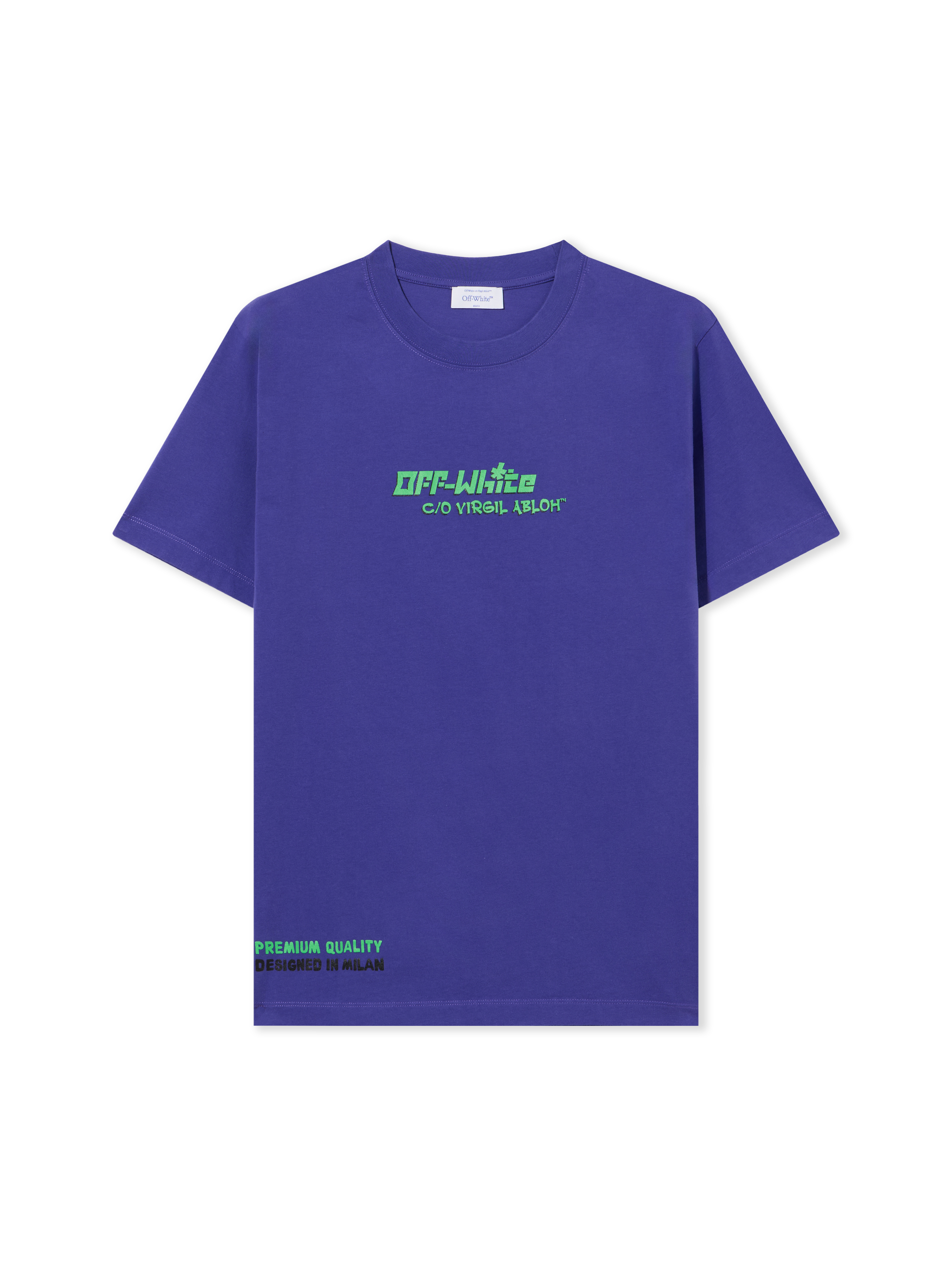  Off White Barber 2 T-shirt - Male  Deep Blue - Black S 