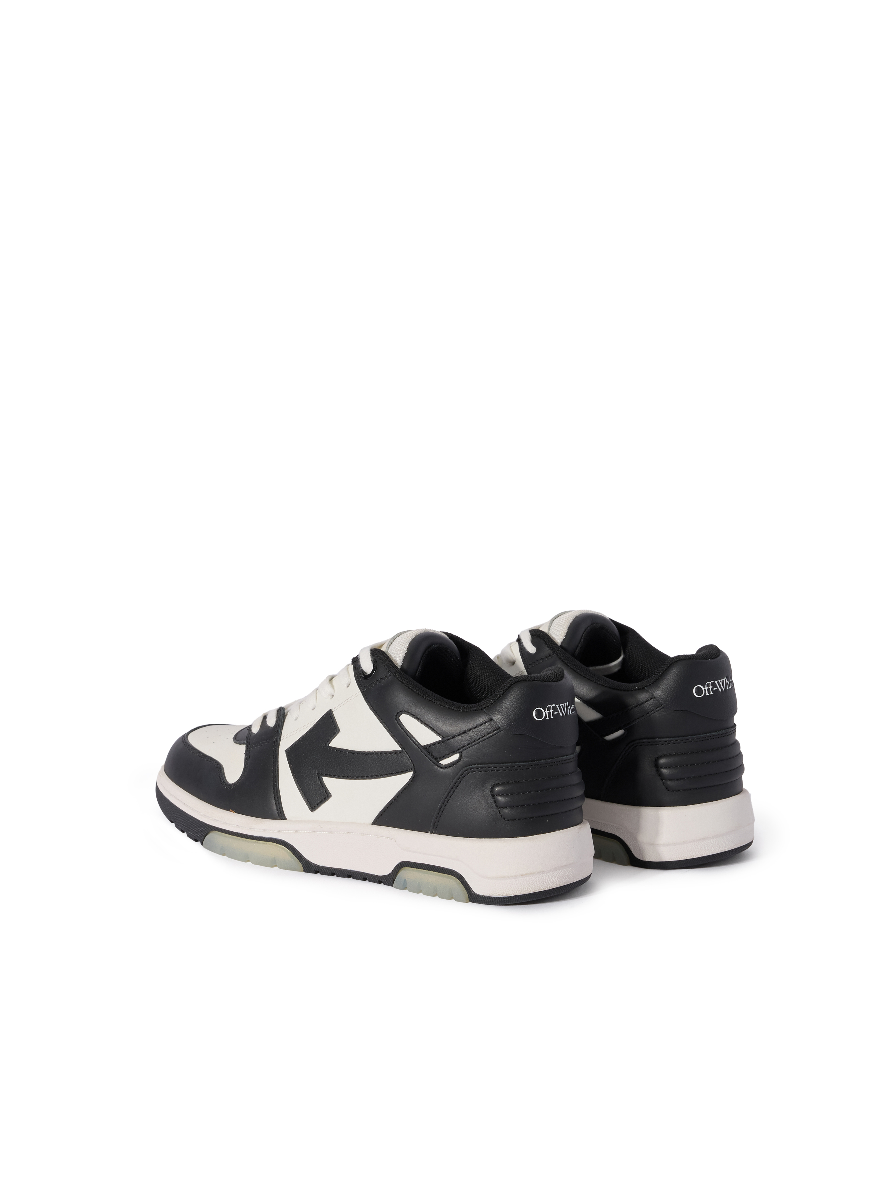 Off-white Low-top Sneakers With Iconic Branding And Rubber Sole In Black