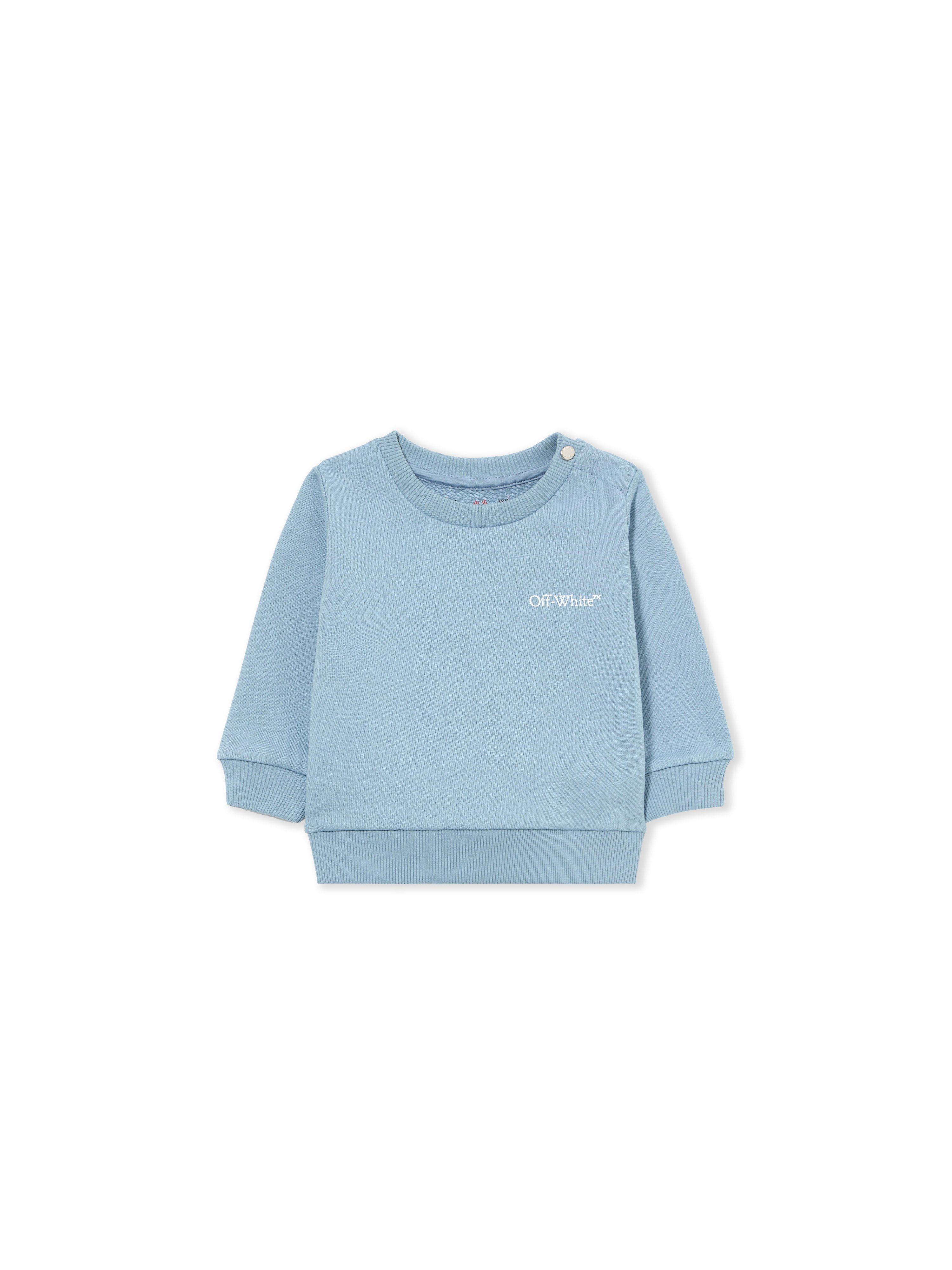  Off White Scribble Diagonal Sweatshirt - Kids Baby Dusty Blue 6/9 