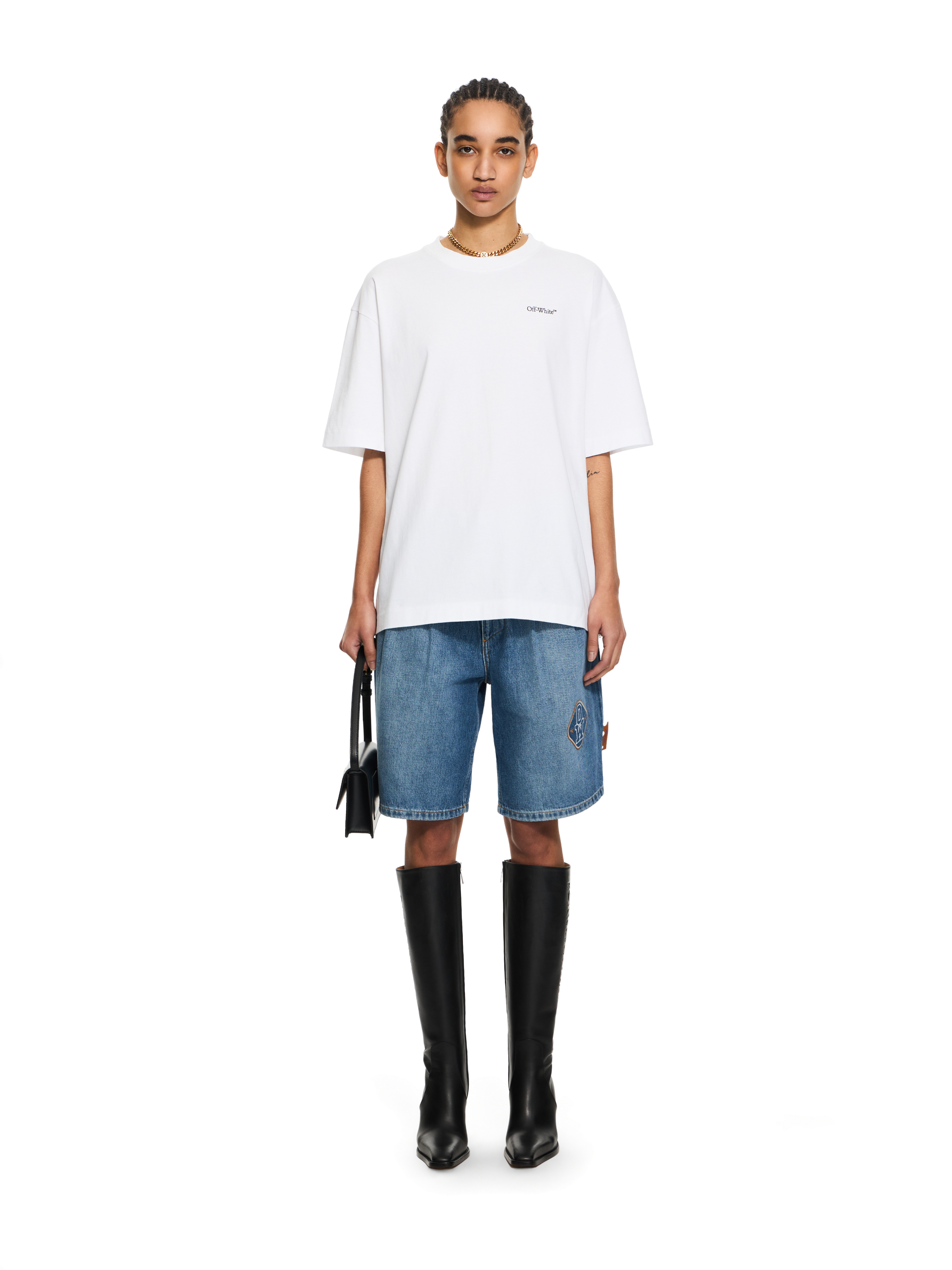 Off-white White Logo T-shirt In White