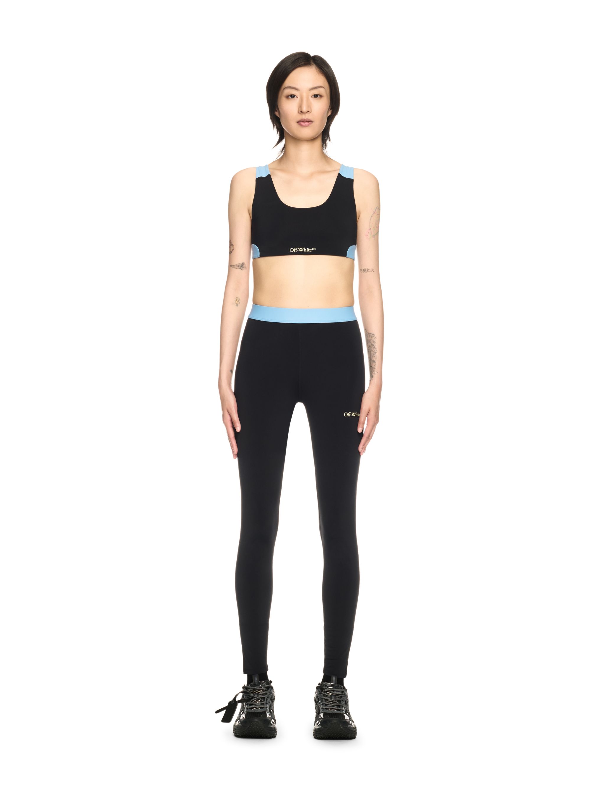 Off-white Black Color-block Leggings In Black