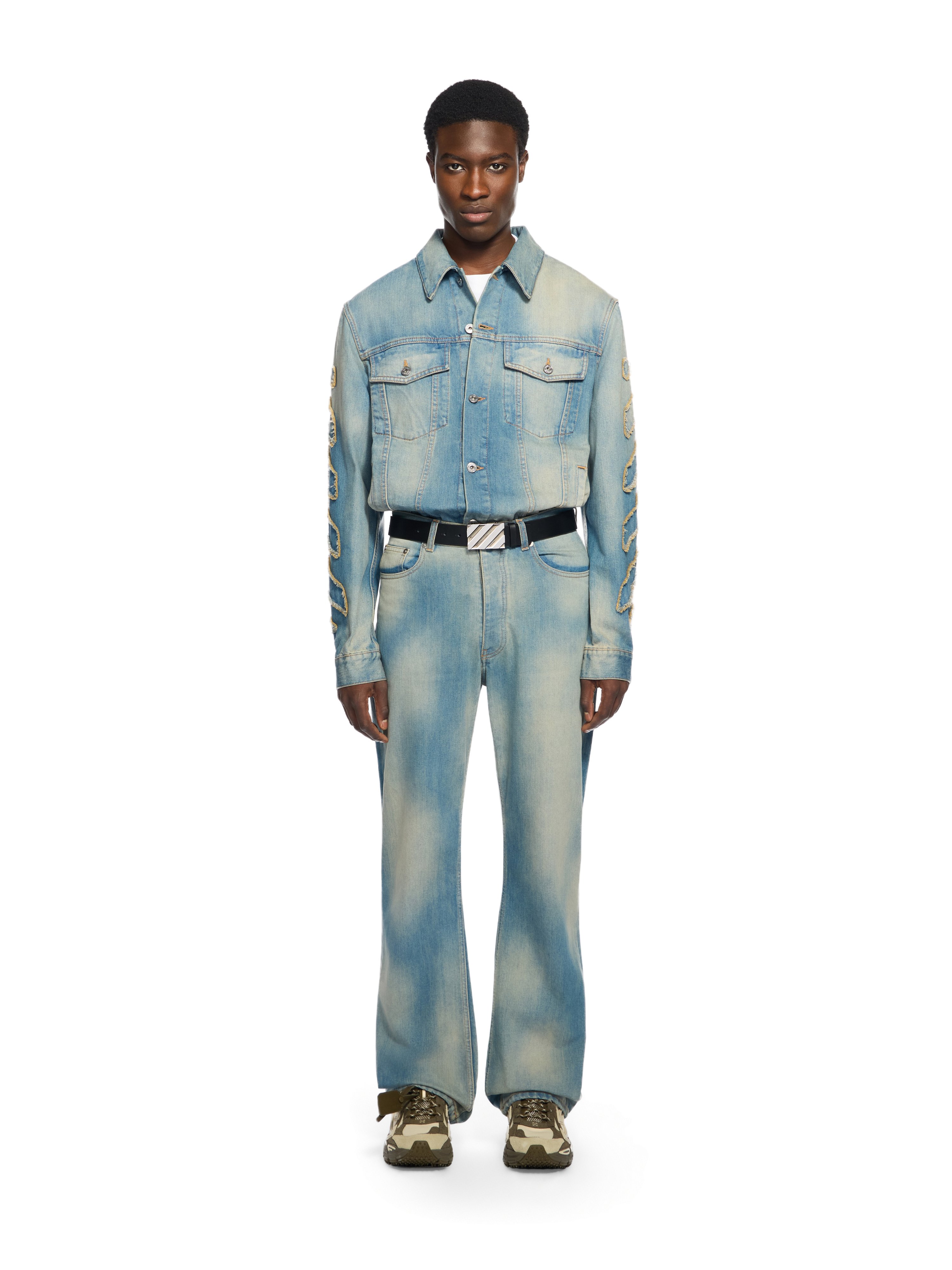 Off-White Diagonal Raw Patch 90S Skate Jeans