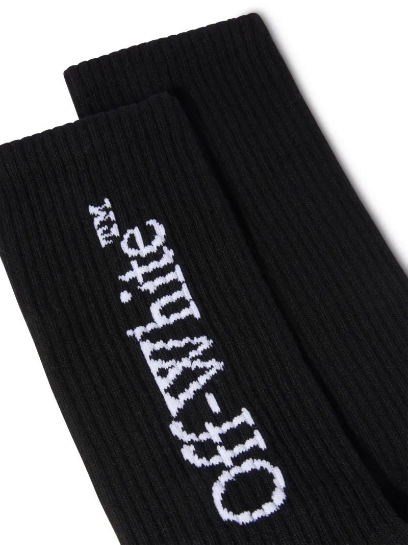  Off White Blacka Bookish Mid Socks - Male Accessoires Black L 