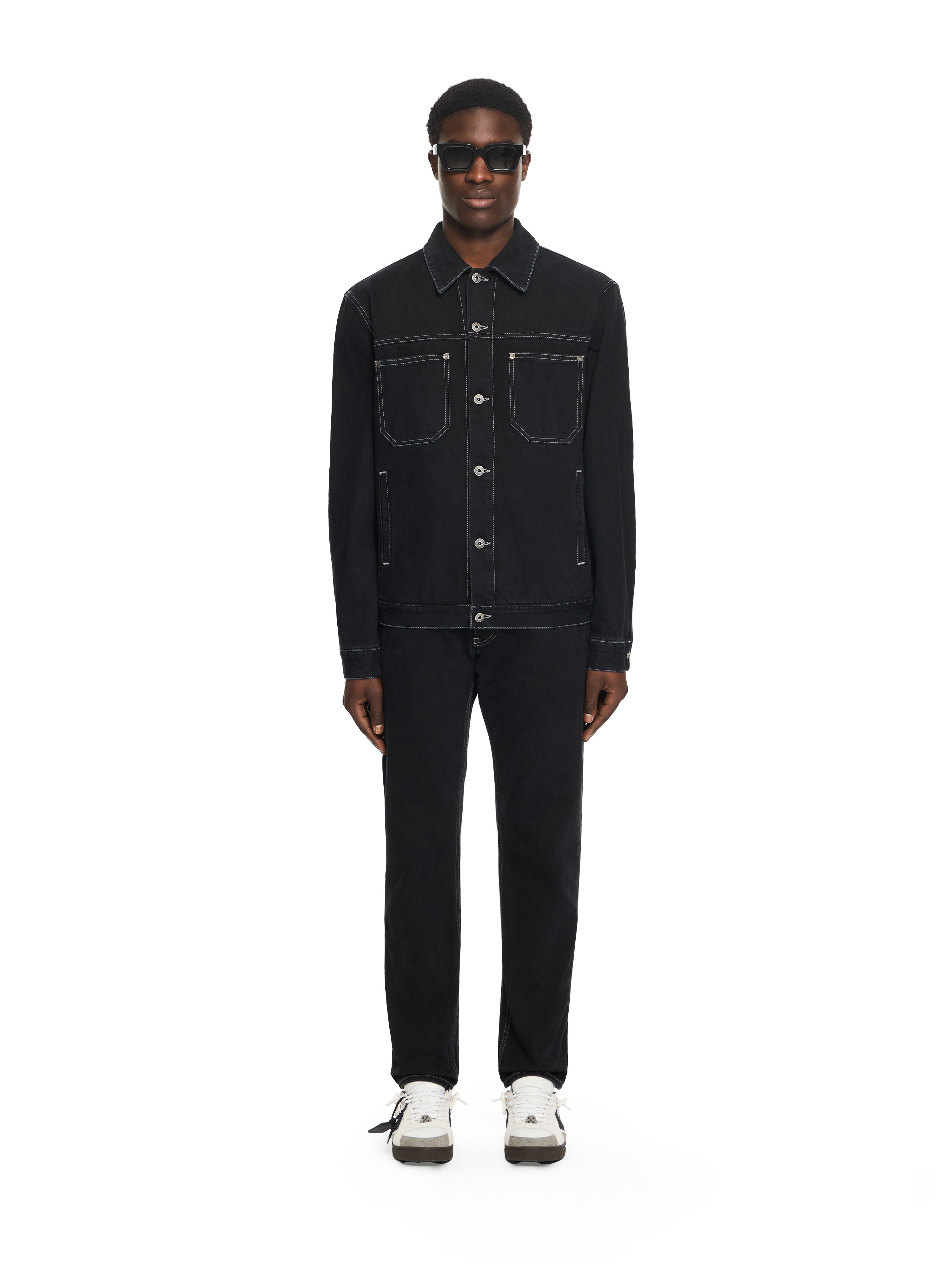  Off White Half Arrow Tapered Jeans - Male Jeans Stone Raw Black 34 