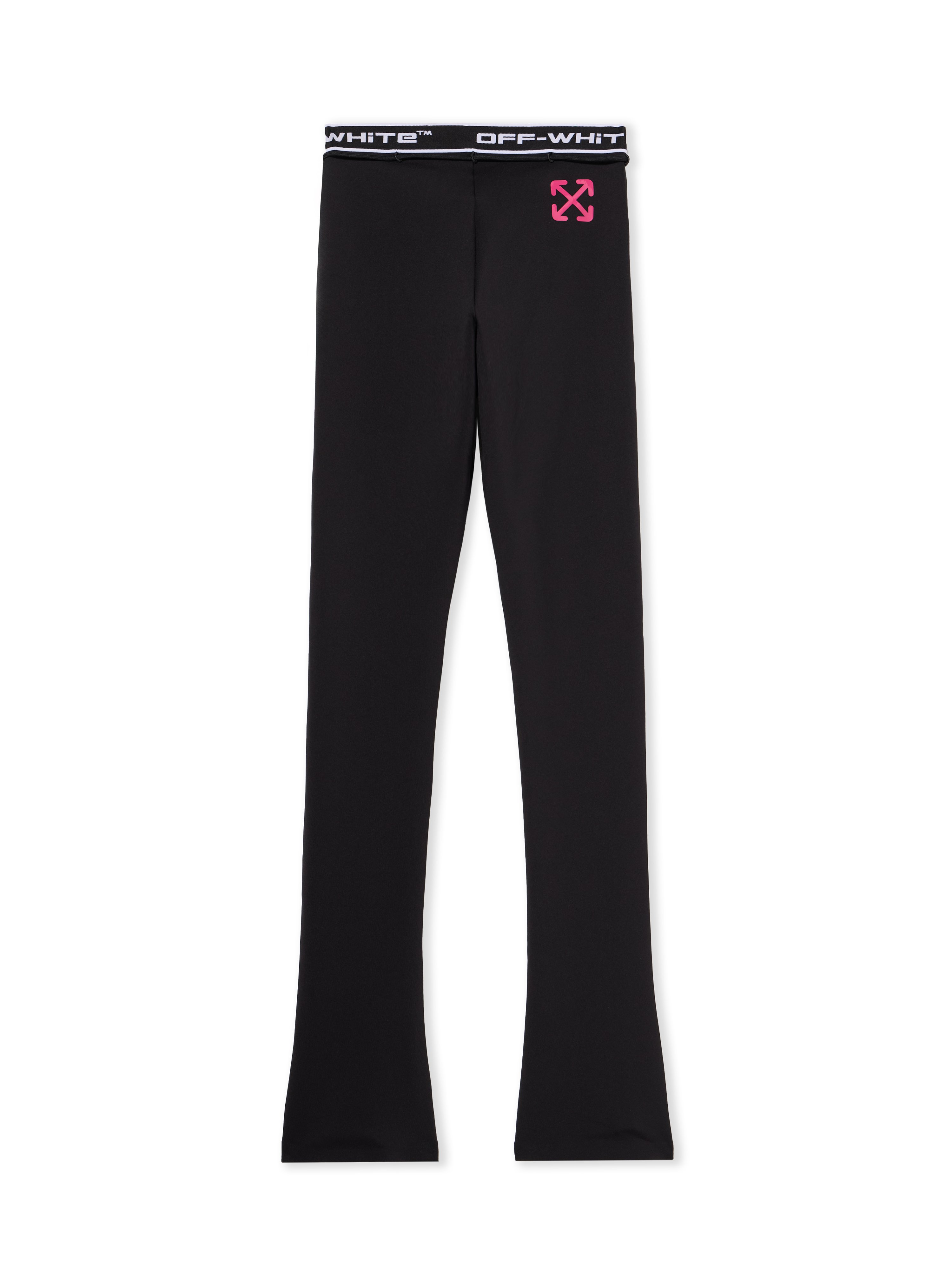 Off-white Logoband Split Leggings In Black