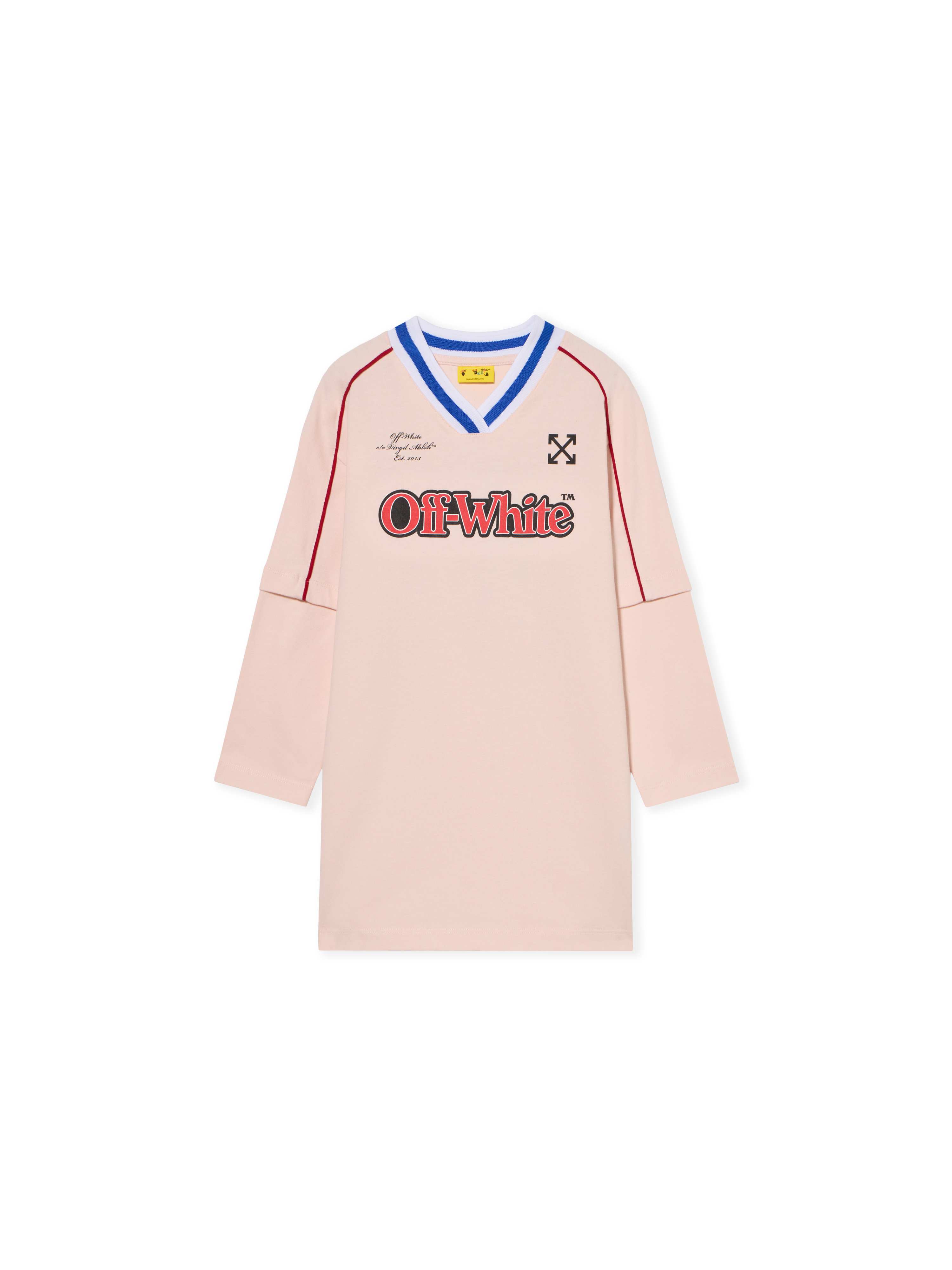 Off-White Soccer Track Double-Layer Dress