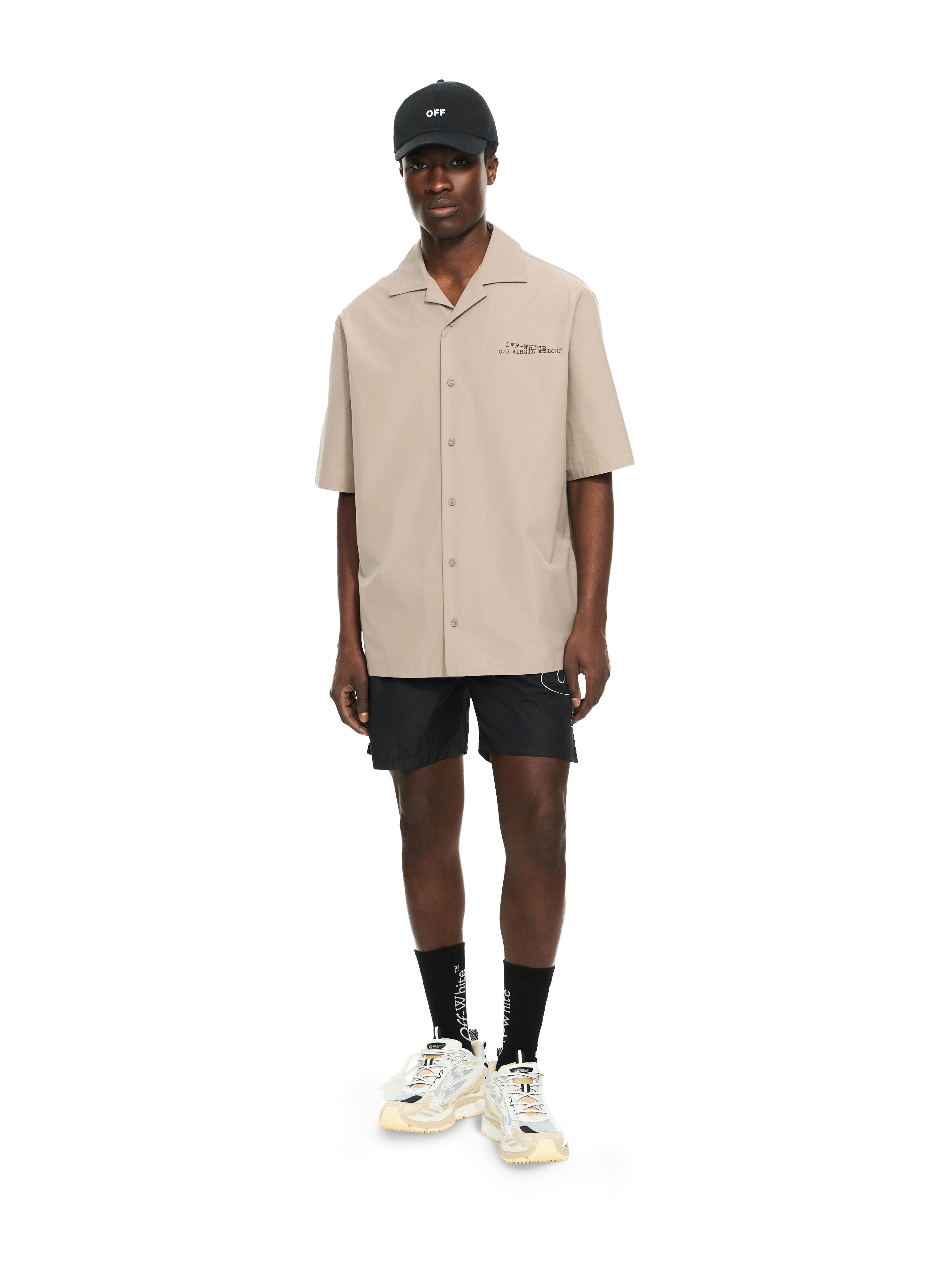 Off-White Type Arrow Poplin Bowling Shirt