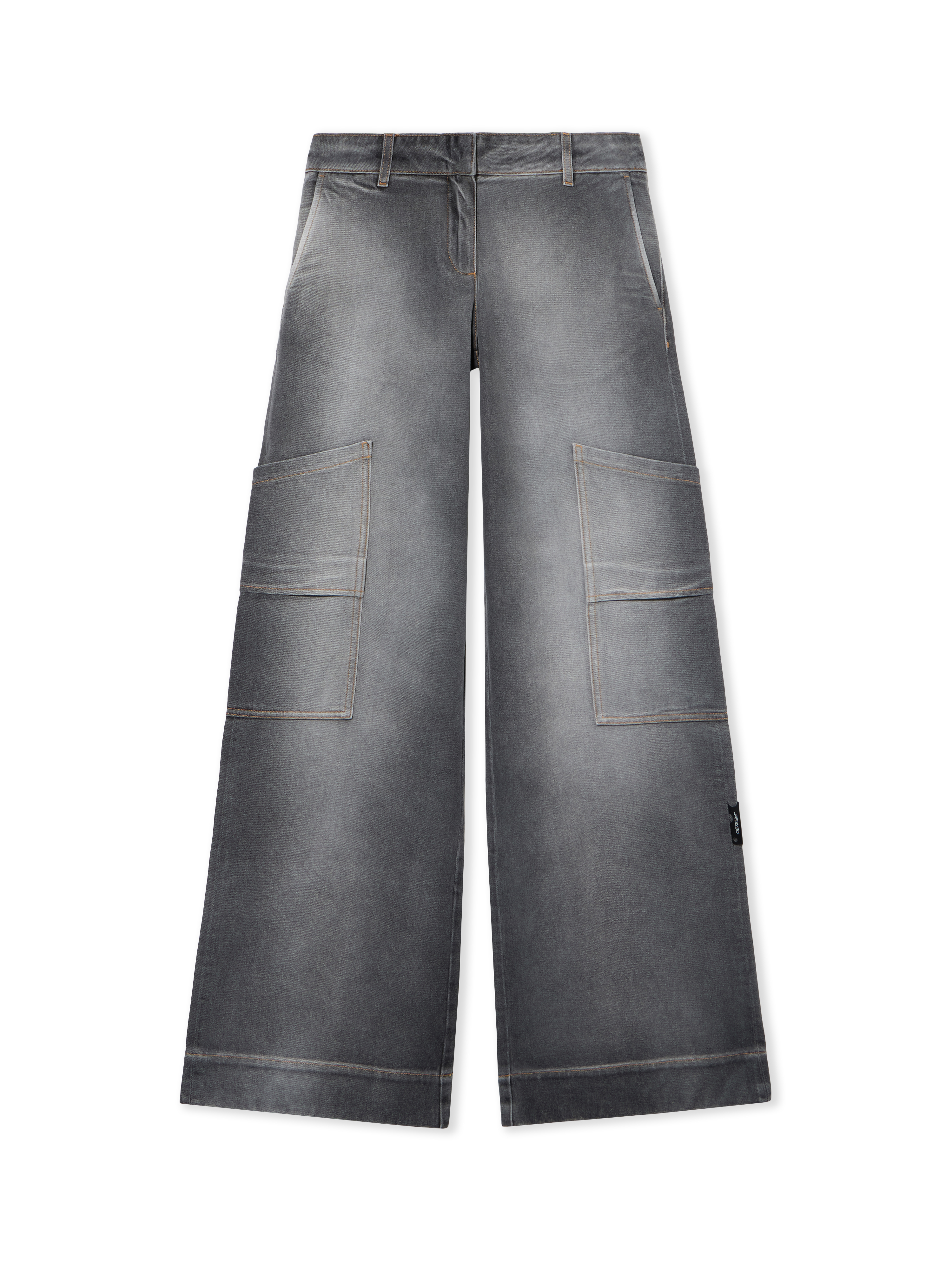 Off White Donna Bleach Black-No Color Denim Toybox Cargo Pants - Bottoms Archive 25