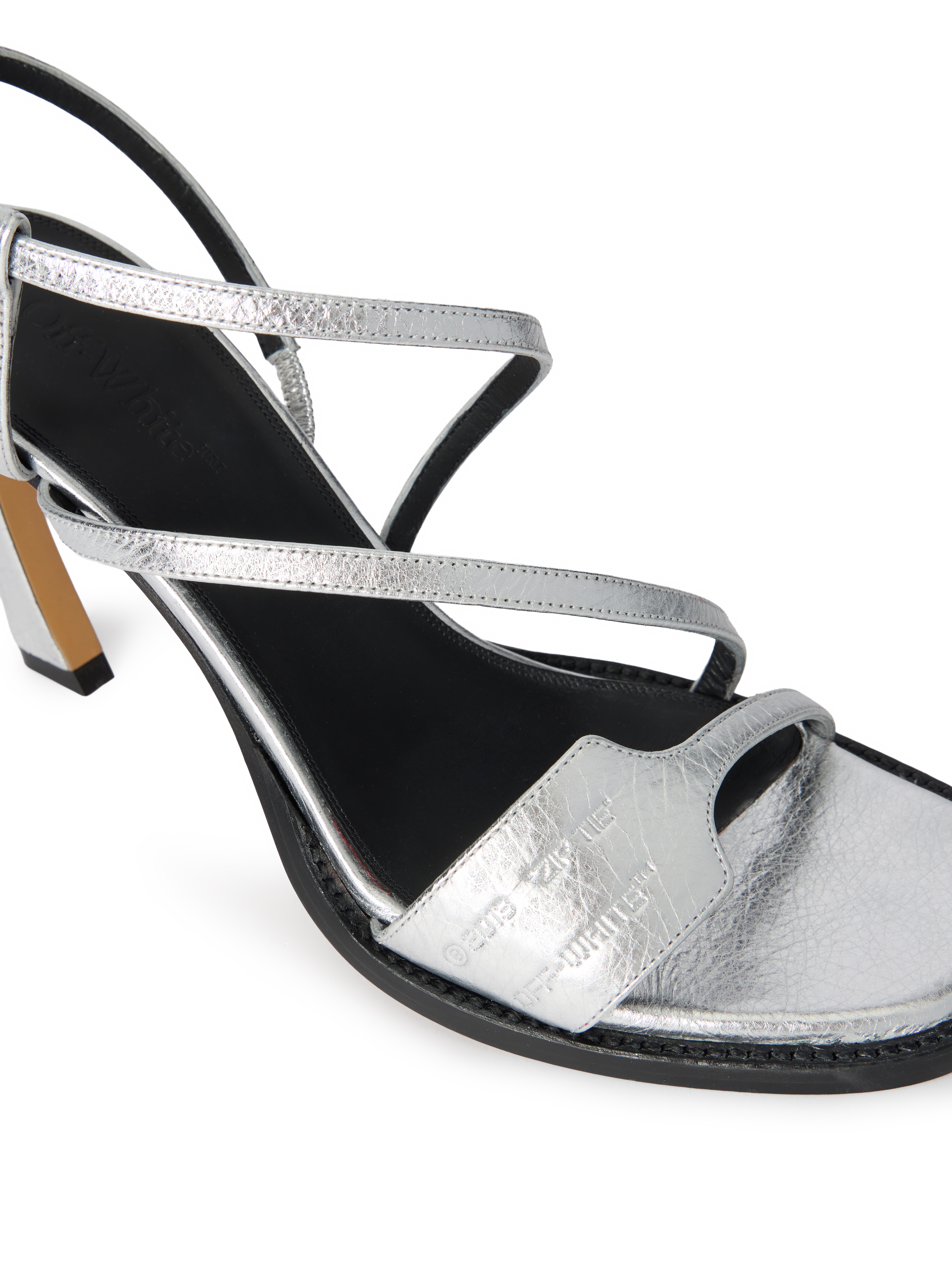 Off-white Zip Tie Loop Sandals In Gray