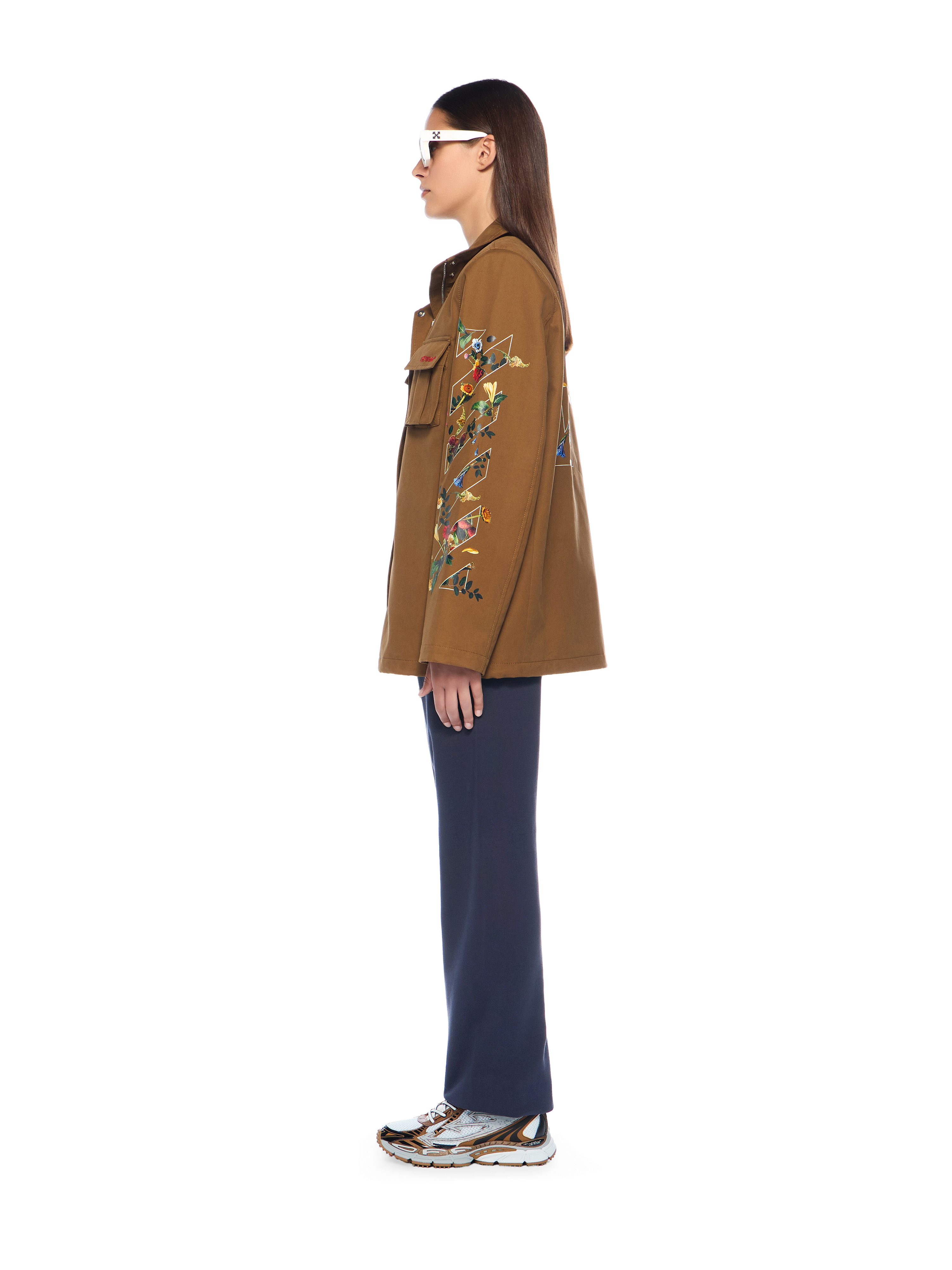  Off White Arrow Flower Field Twill Jacket - Female  Beech-beech 36 