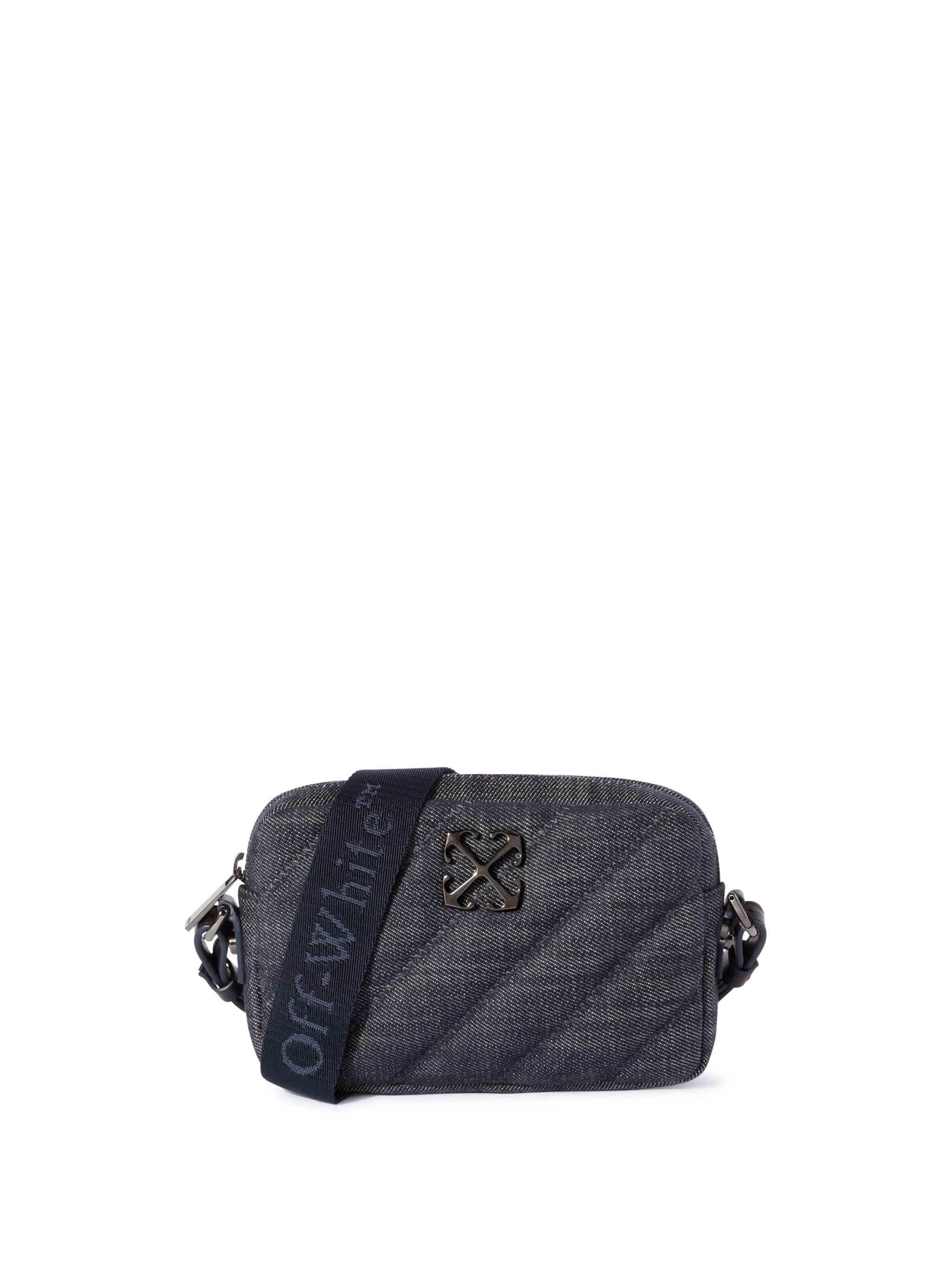 Off-white Quilting Camera Bag Denim S Dark Blue - In Blue