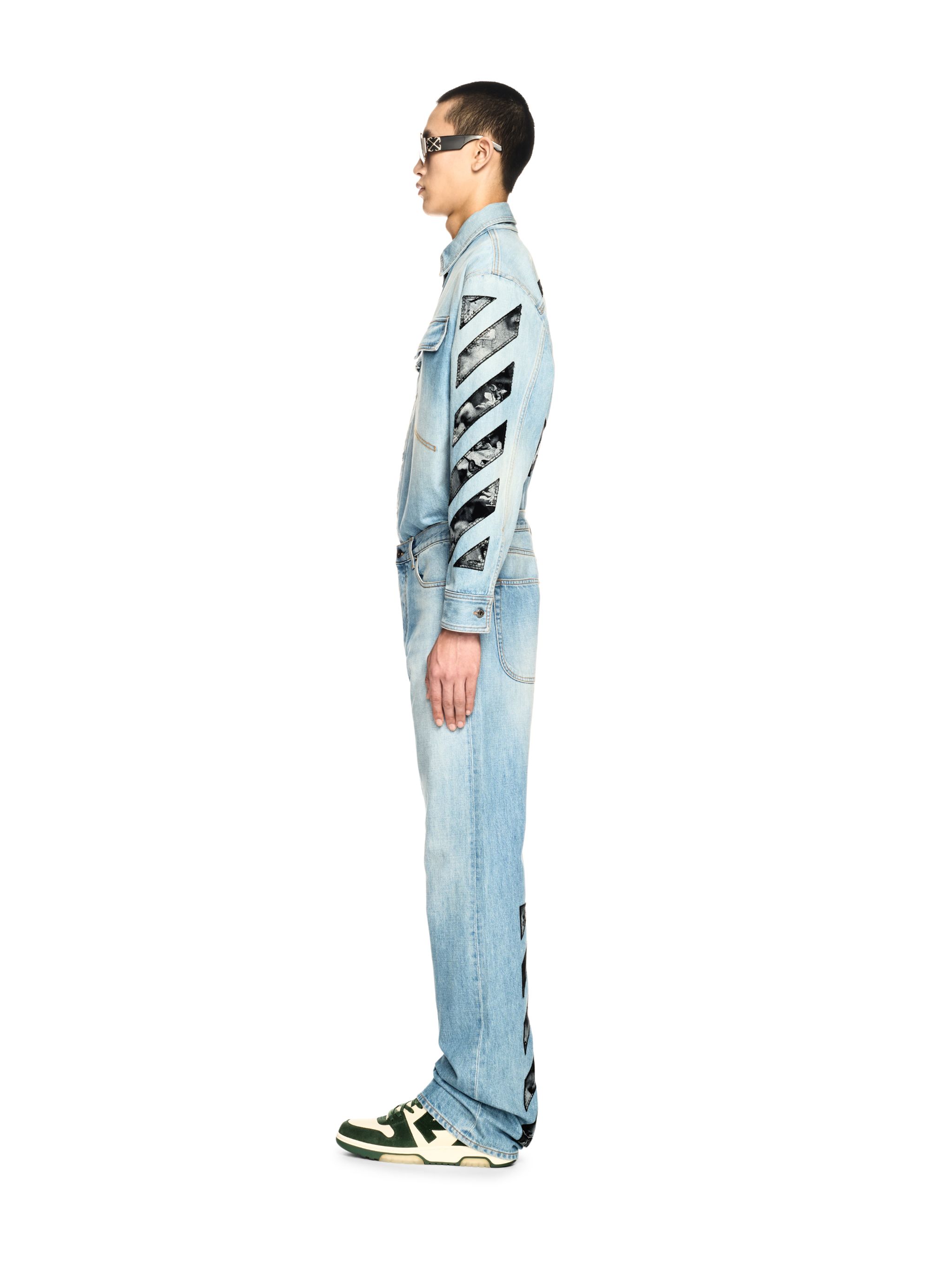  Off White Fresco Diag Relaxed Jeans - Male  Blue 30 