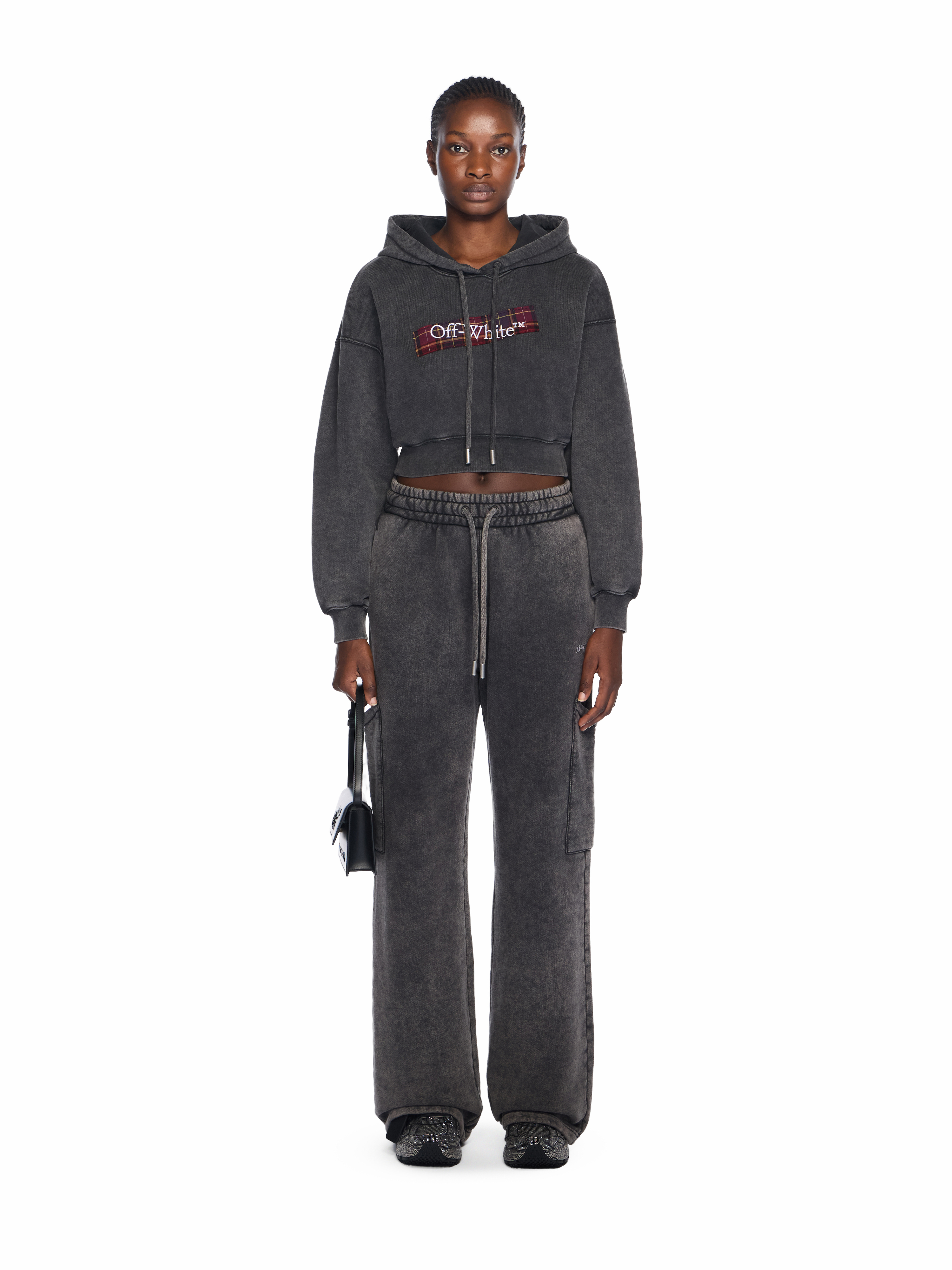 Off-White Bookish Crop Logo Hoodie