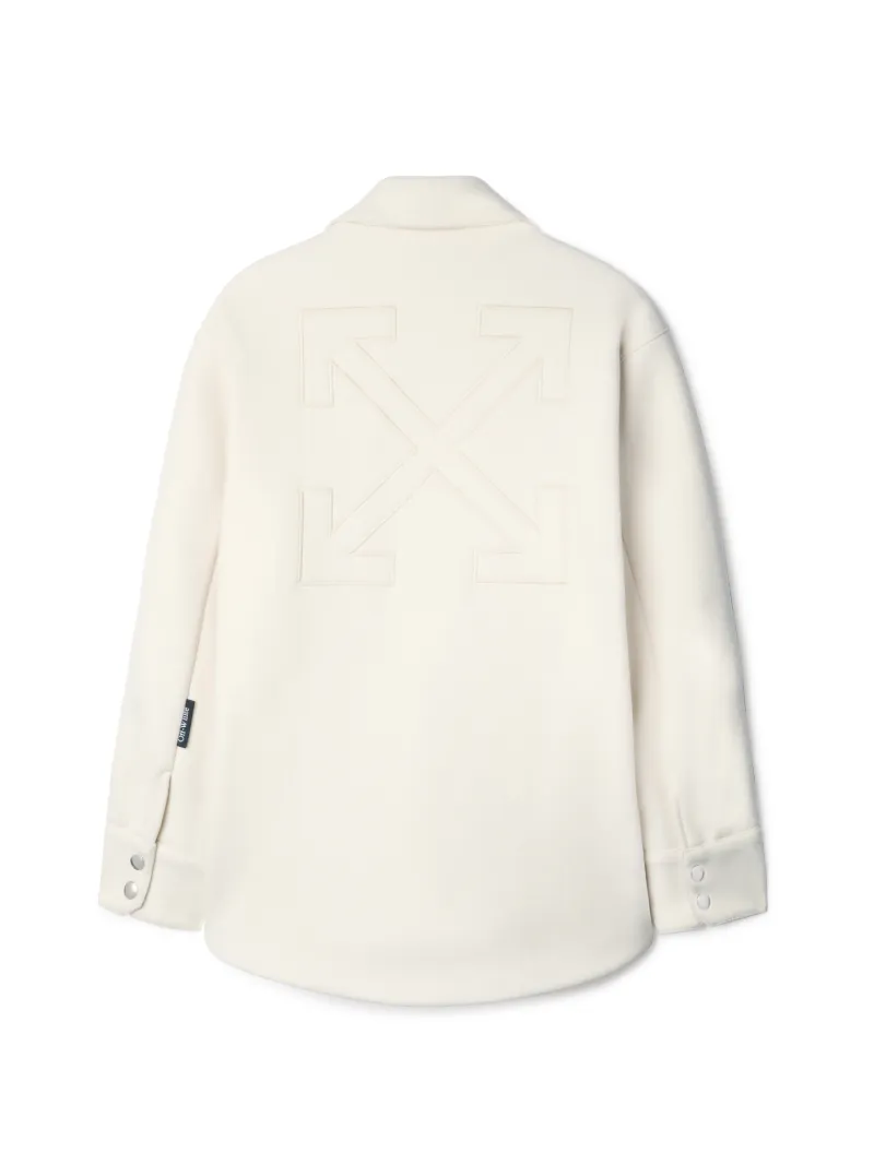 Off-white White Arrow Padded Overshirt In White