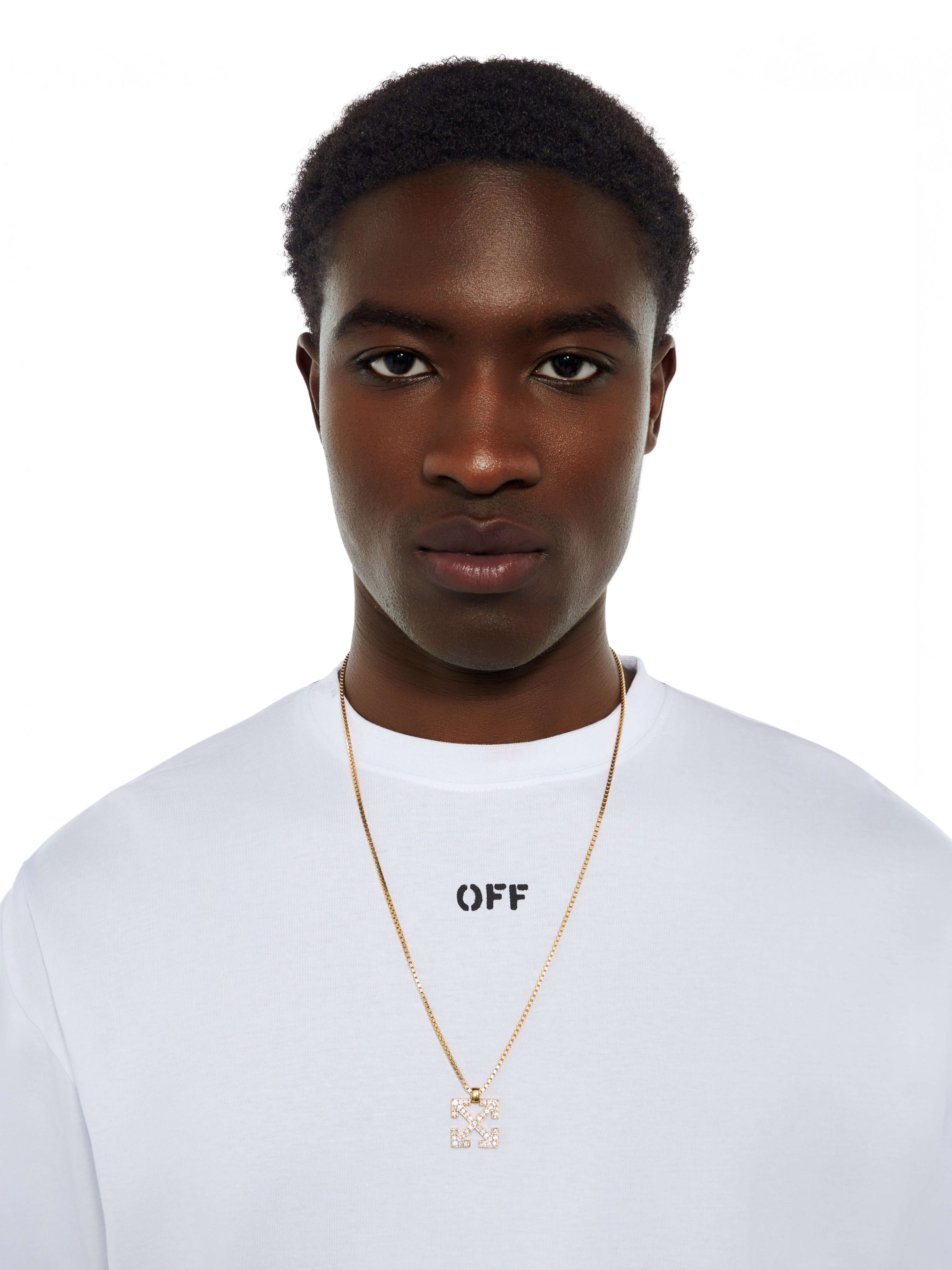 OFF WHITE Arrow Diamond Pendant Necklace - Female Gioielli Goldmetal O/s
