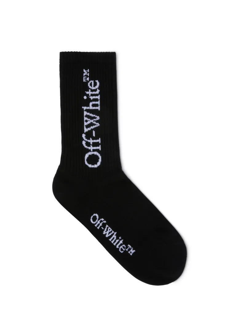 Off-white Black Bookish Mid Socks In Black