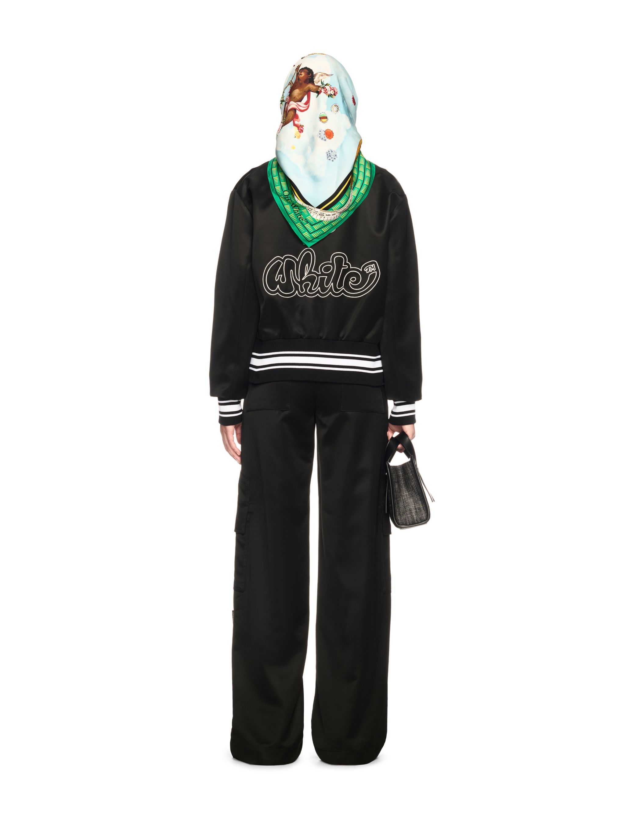 Off-white Off White Women Toybox Satin Cargo Pants In Black
