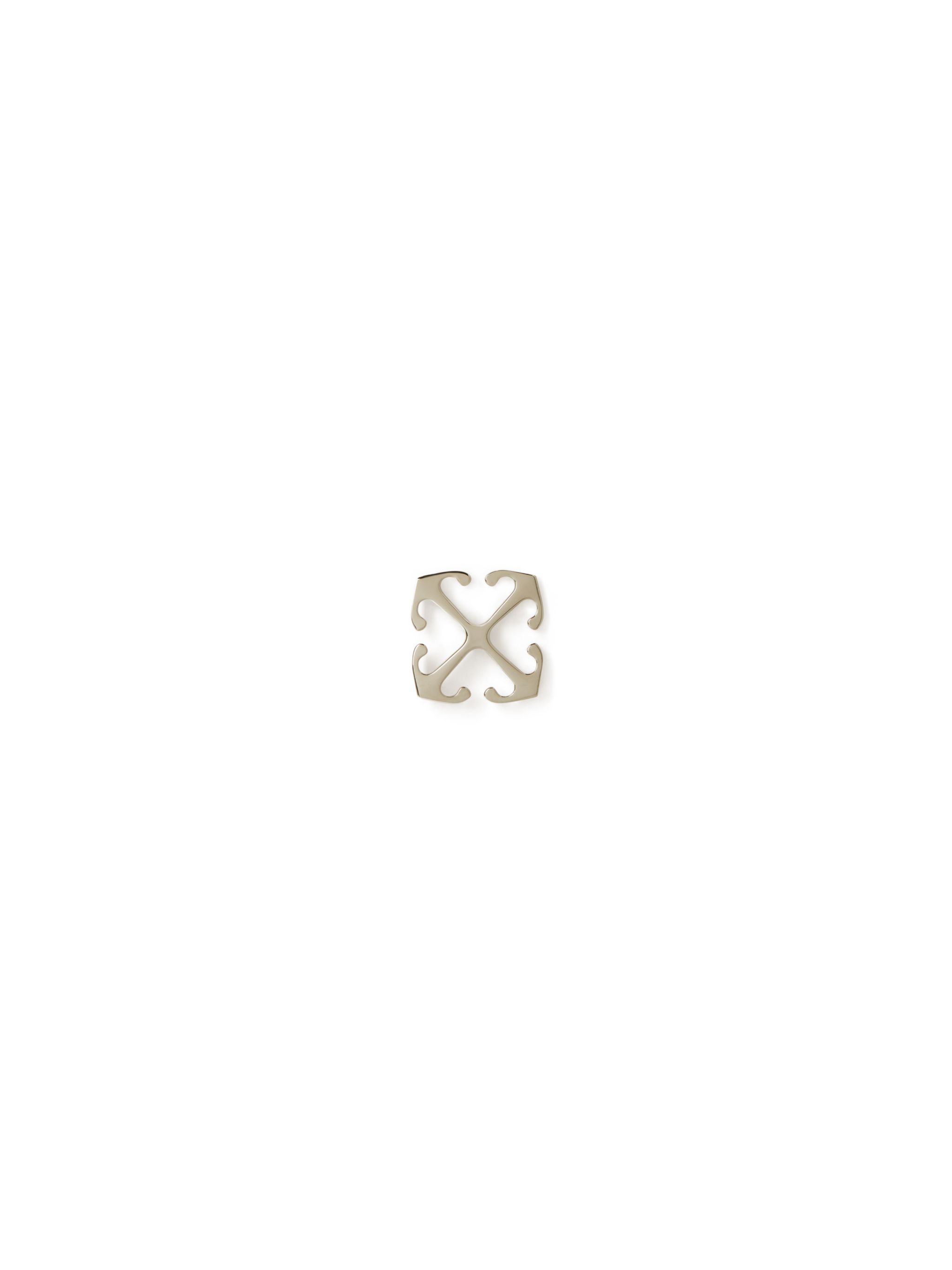 Off-white Arrow Mono Earring In Silver