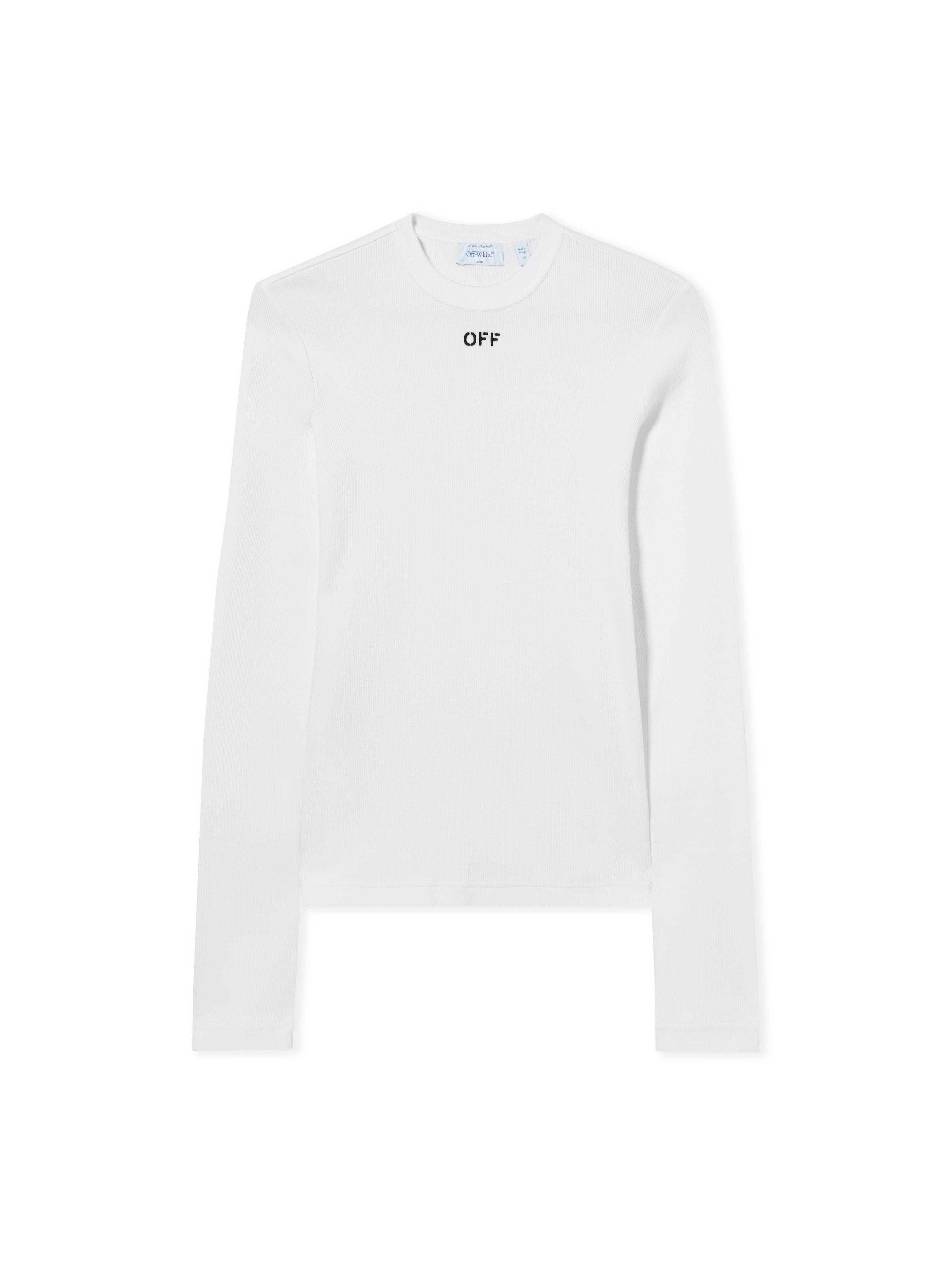 Off-White Off Stamp Ribbed Long-Sleeved Crewneck
