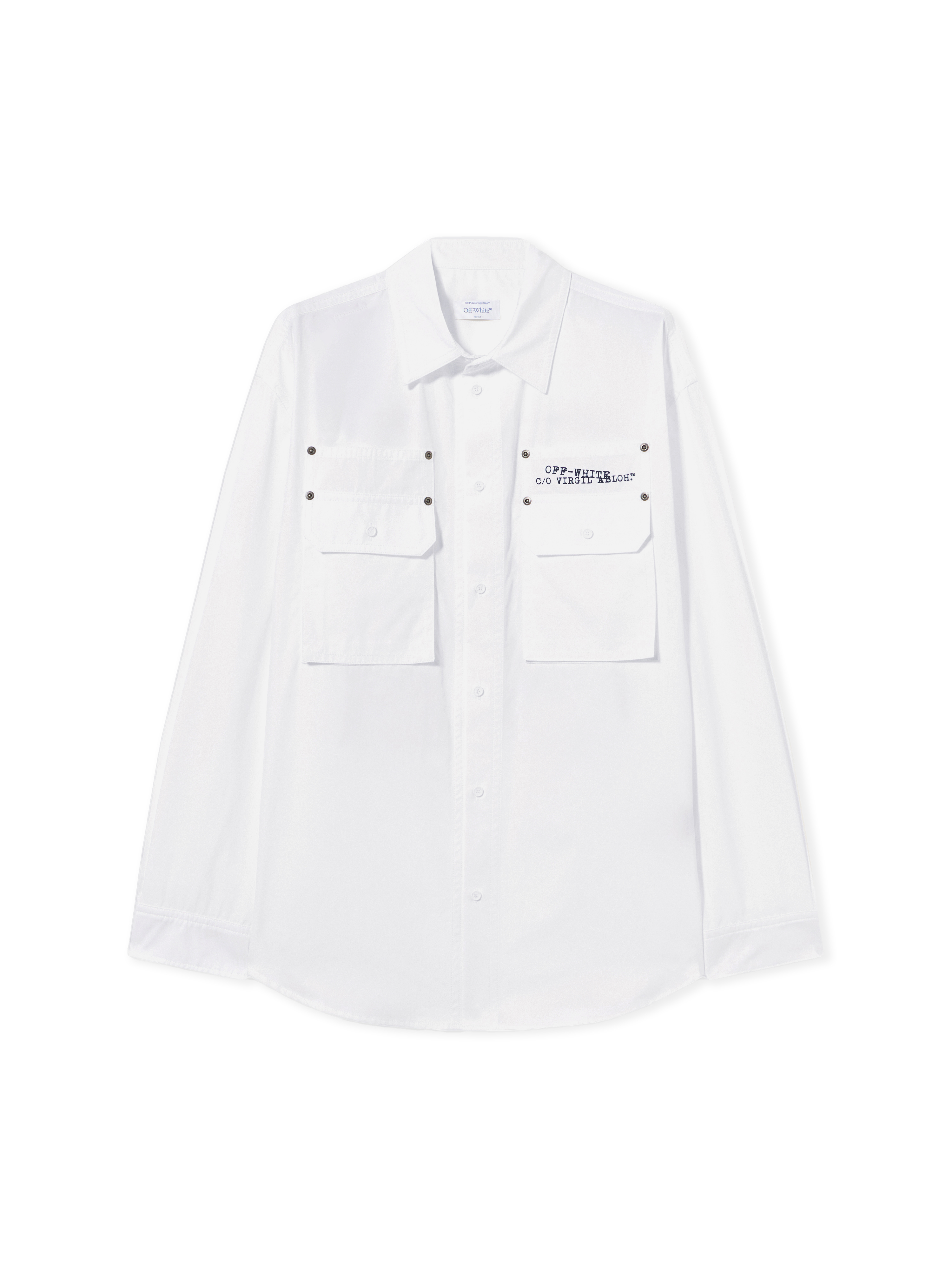 Off-white Type Arrow Poplin Overshirt In White
