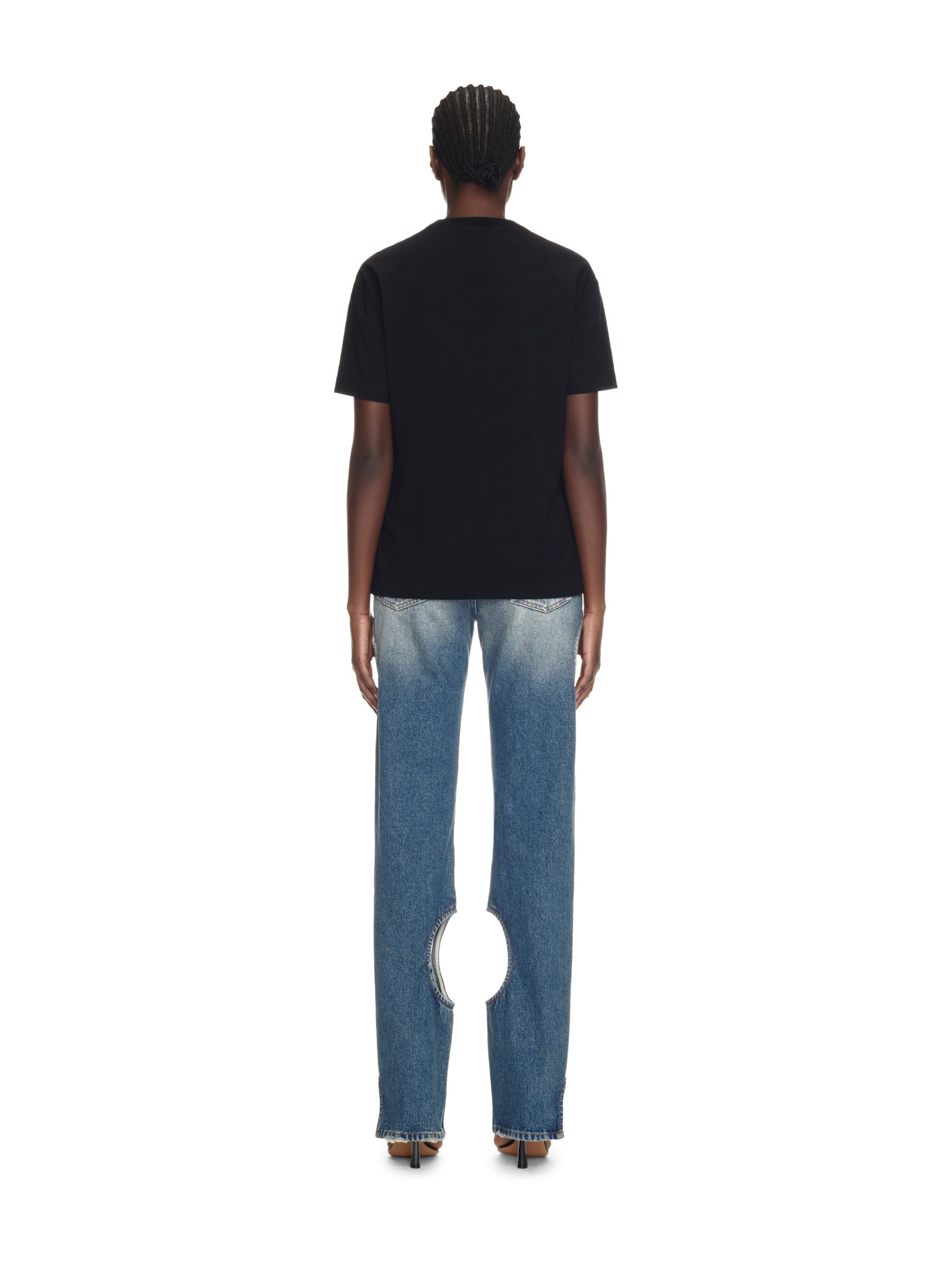 Off-white Big Logo Bookish Casual Tee In Black