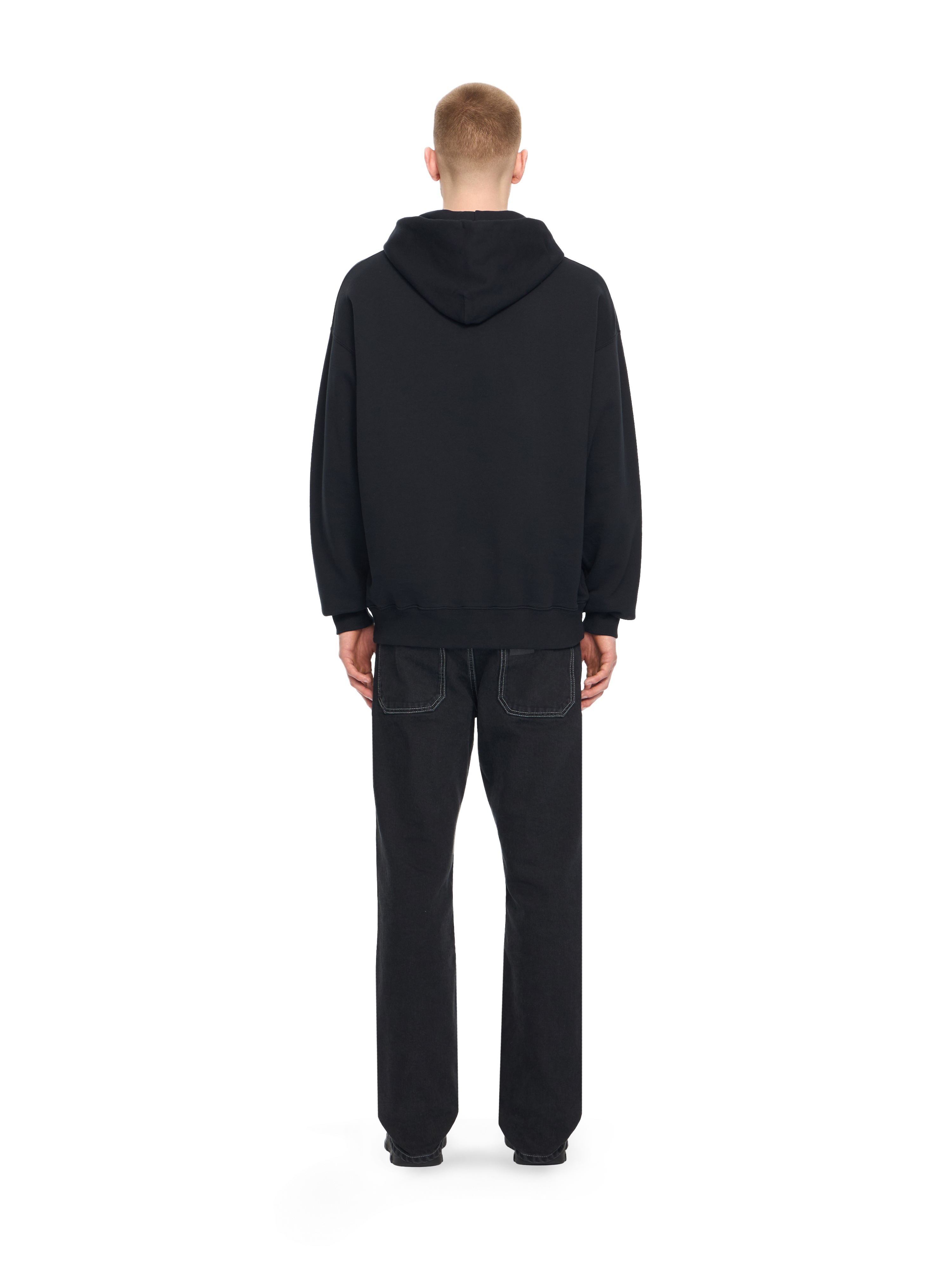 Off-white Small Arrow Logo Hoodie In Black Cotton