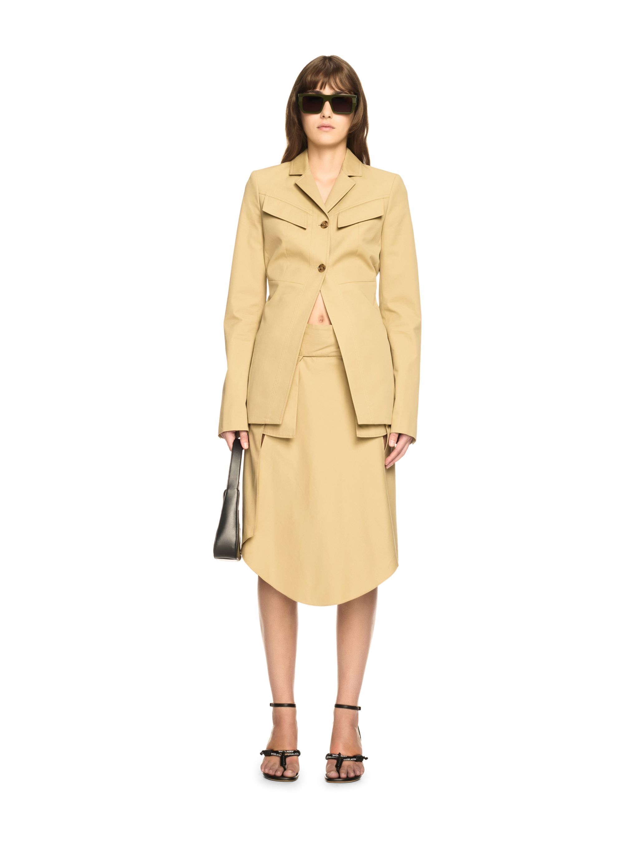  Off White Beige Toybox Cargo Jacket - Female  Neutrals 38 