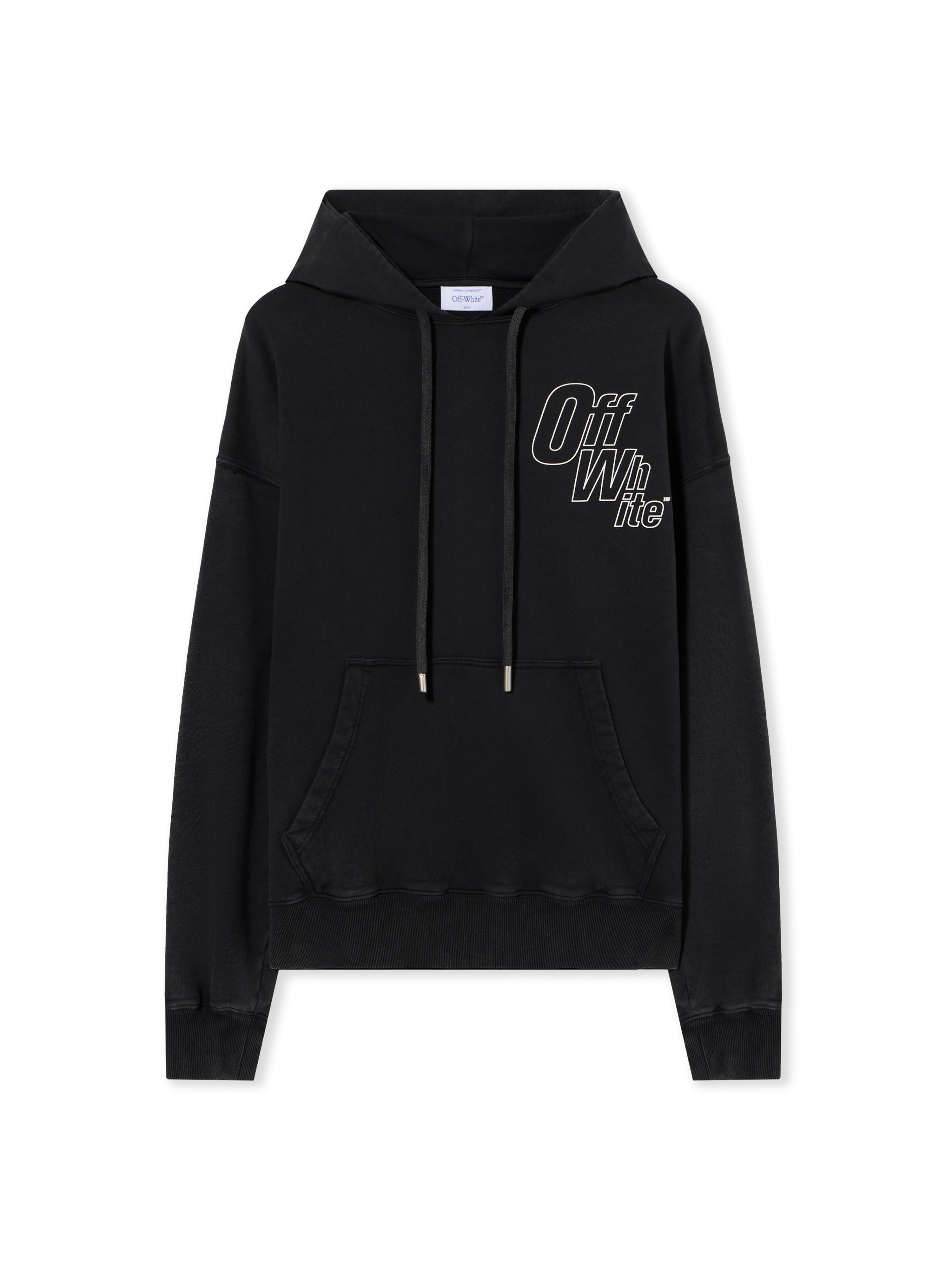 Off White Men's Vintage Black - White Outline Arrow Skate Hoodie - Sale Check L
