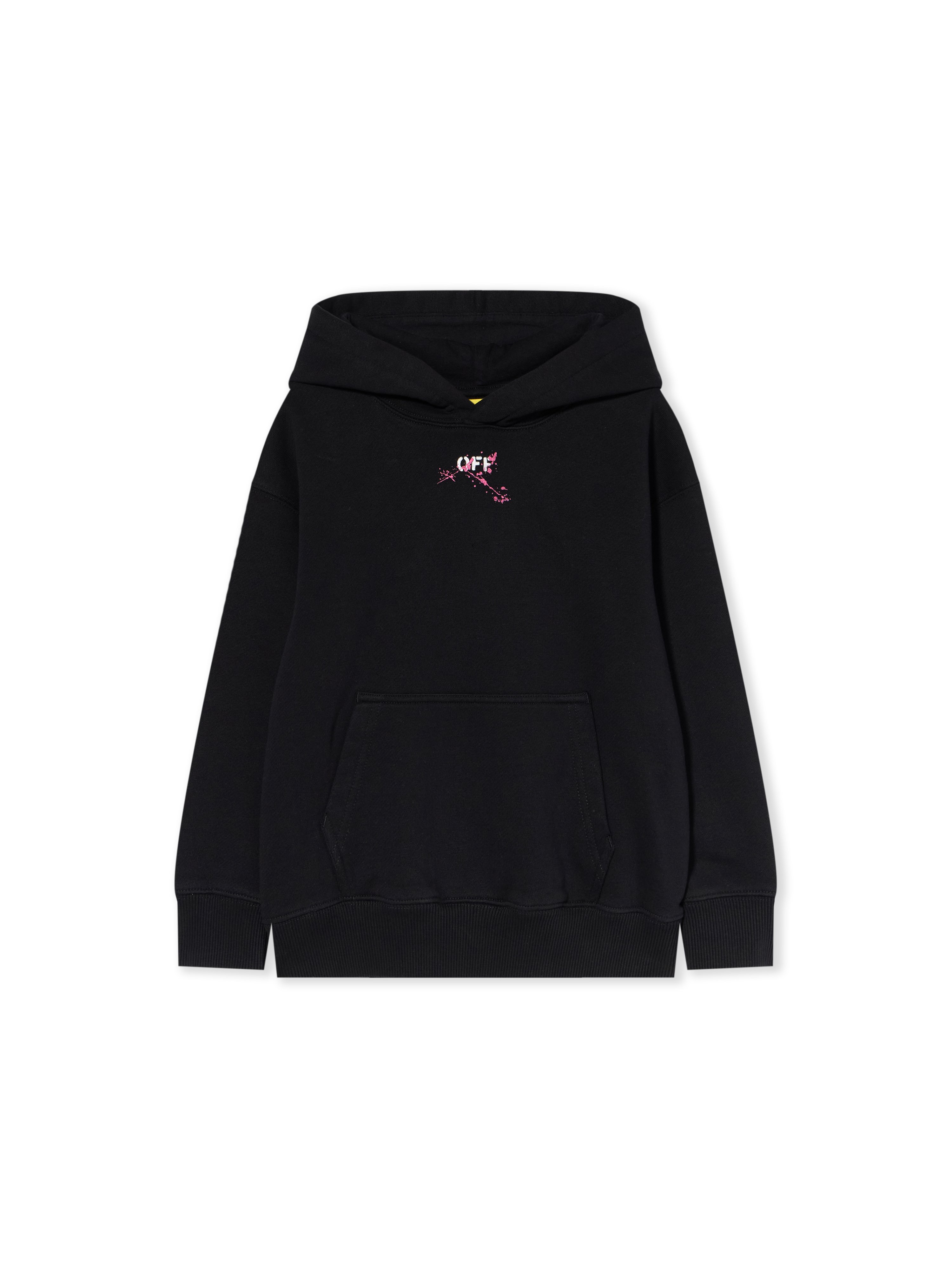 Off-white Diagonal Splat Logo Hoodie In Black