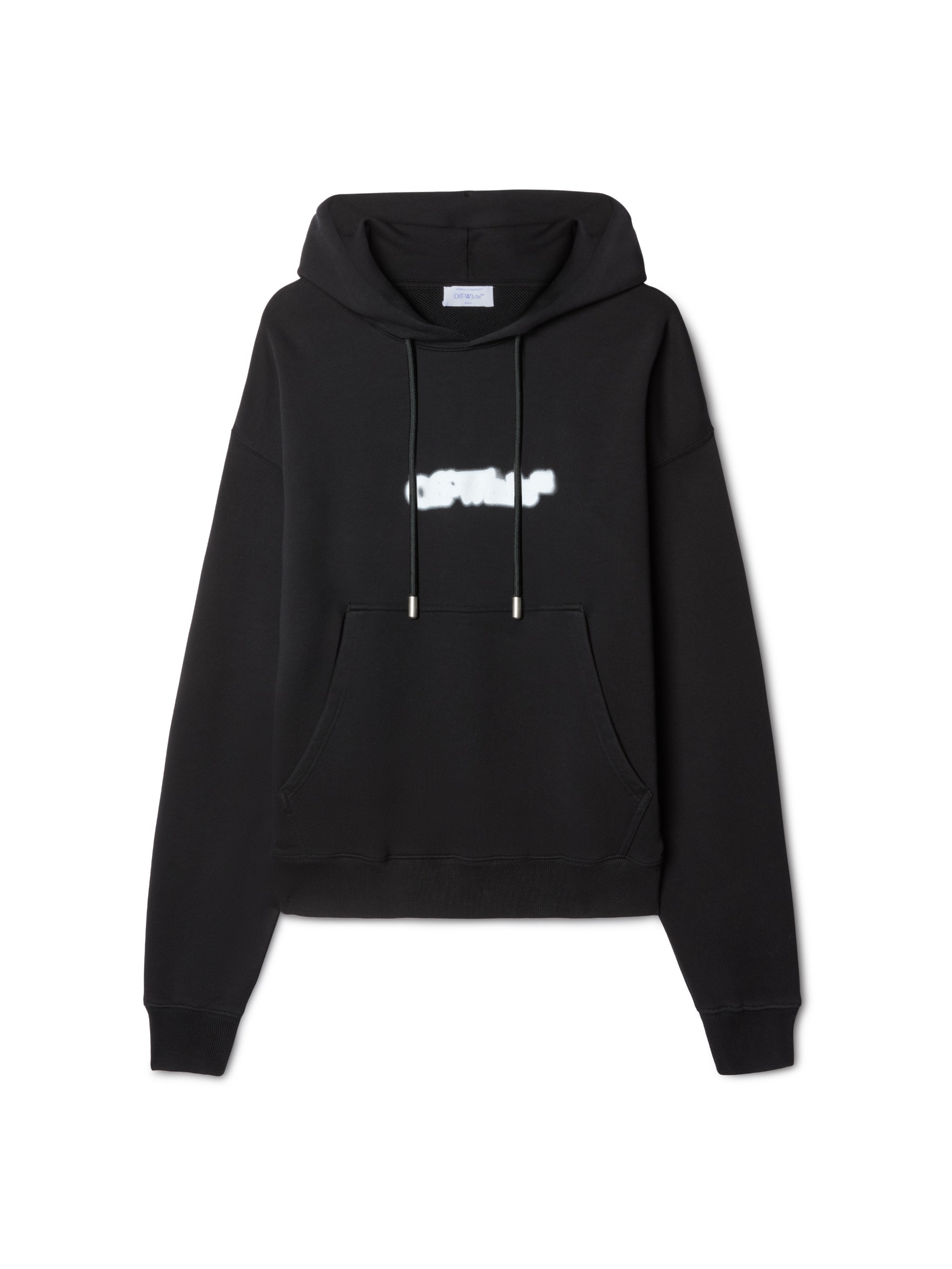 Off-white Off White Black Drawstring Hooded Sweatshirt In Black