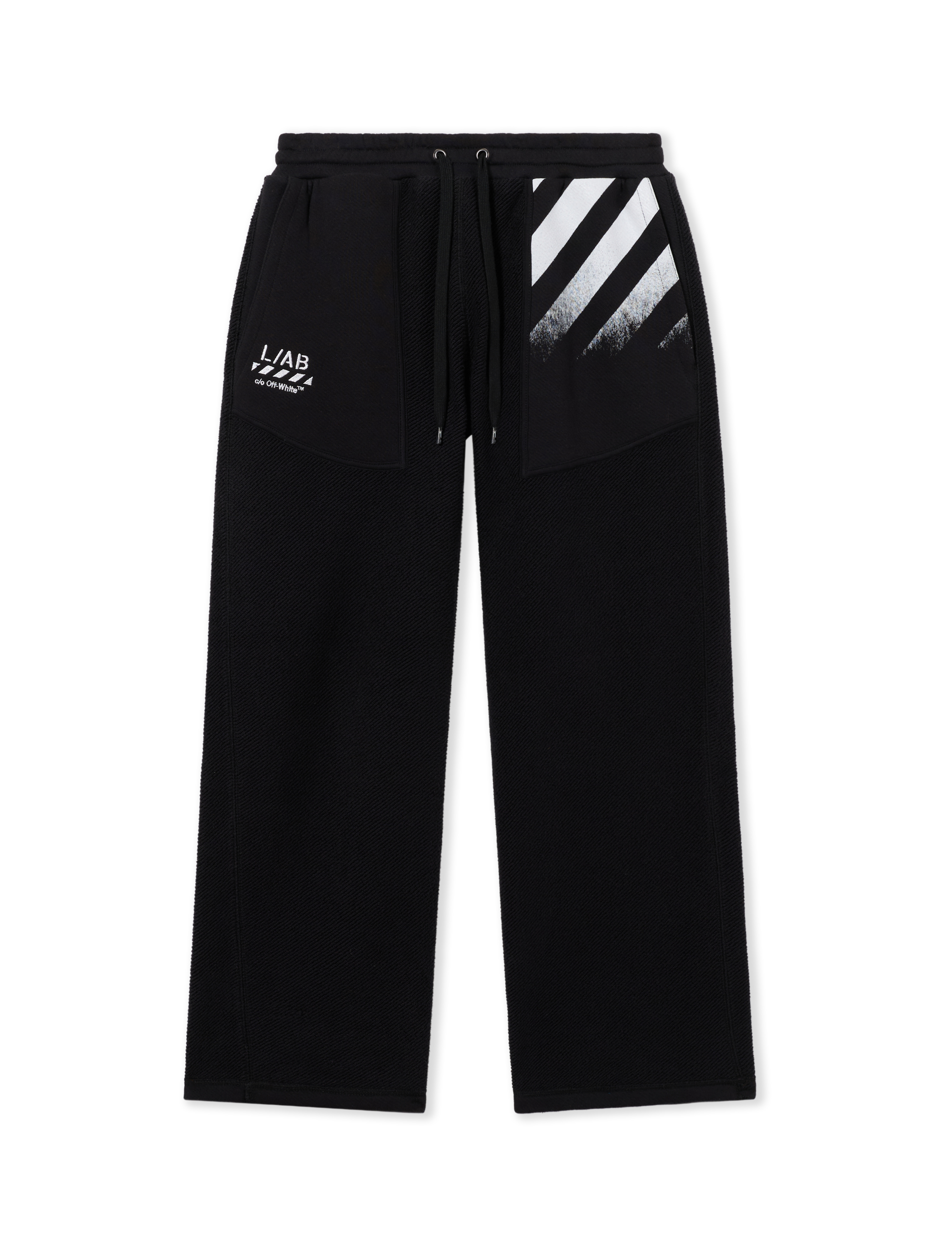 L/AB Reverse Fleece Sweatpants in BLACK for Men | L/AB c/o Off-White™