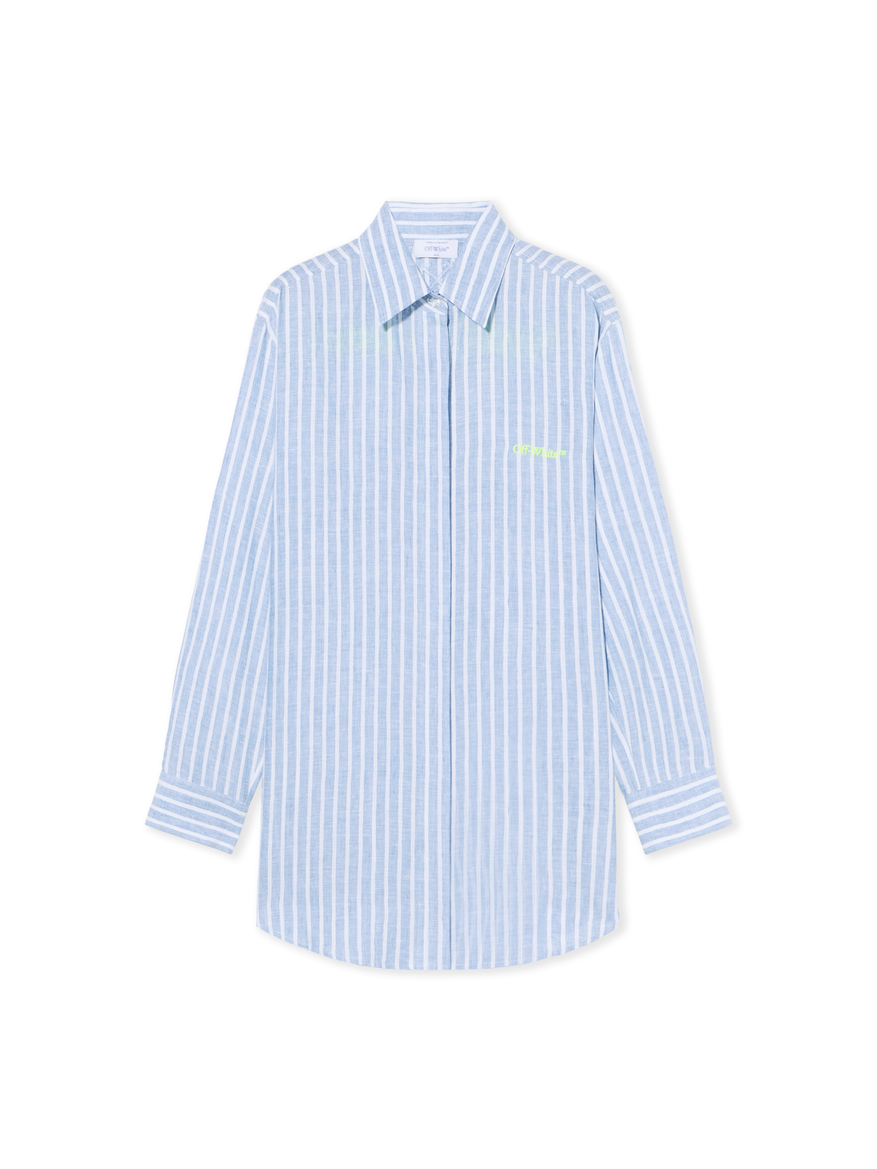 Off-white Striped Over Shirt Dress In Animal Print