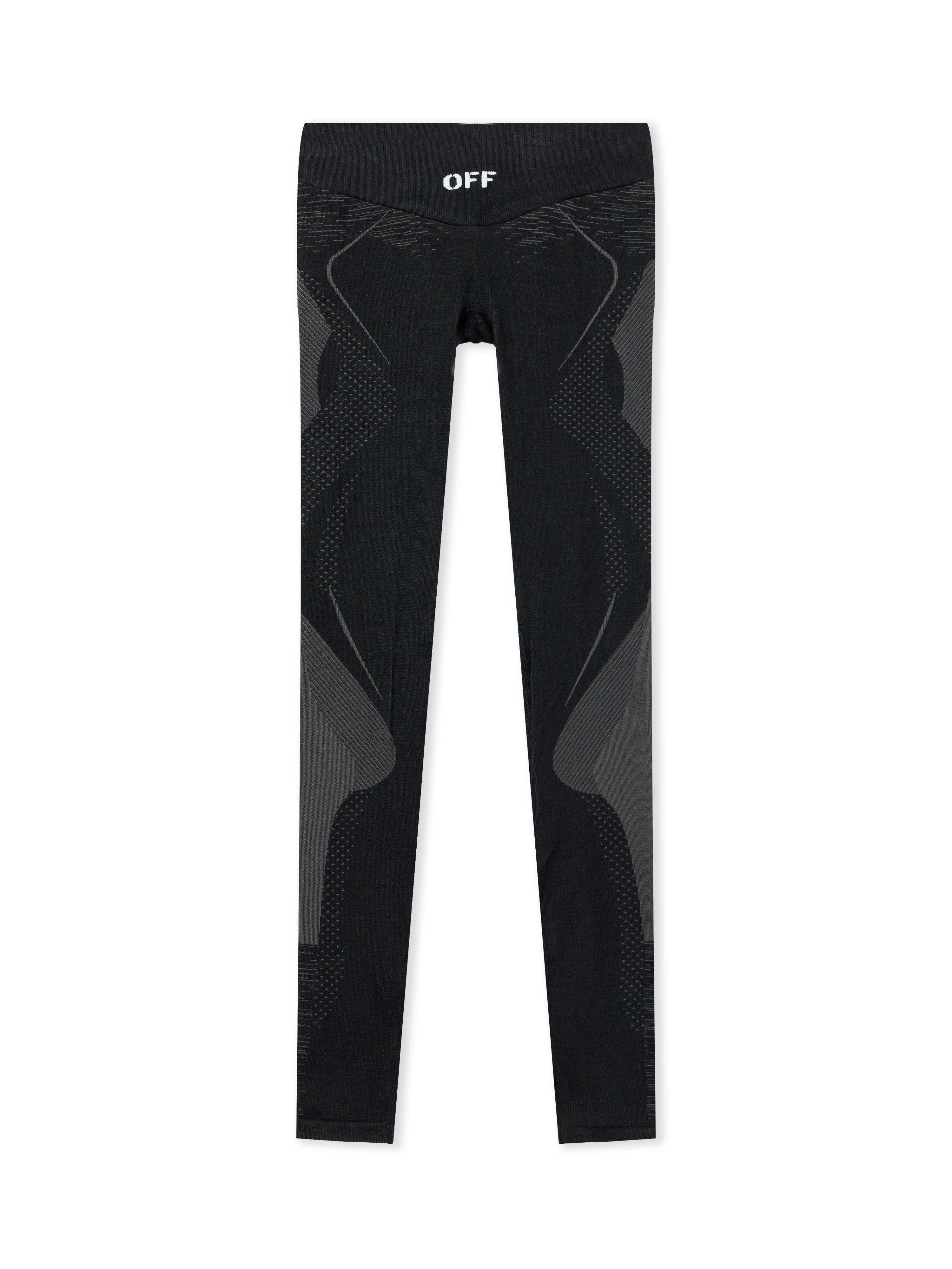 Off-white Performance-driven Active Leggings Xs/s In Black