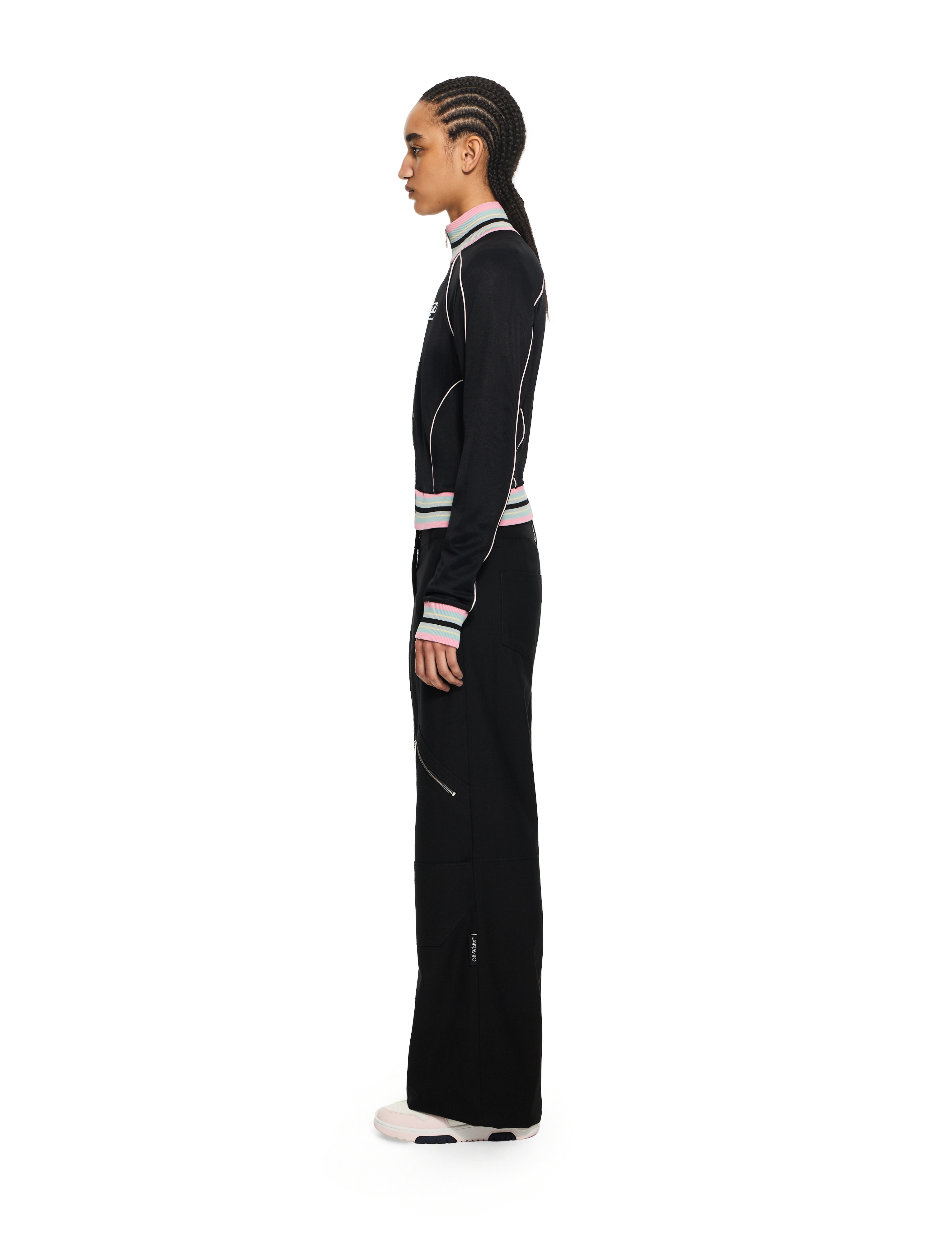 Off-white Fluid Track Ow Fitted Jacket In Black