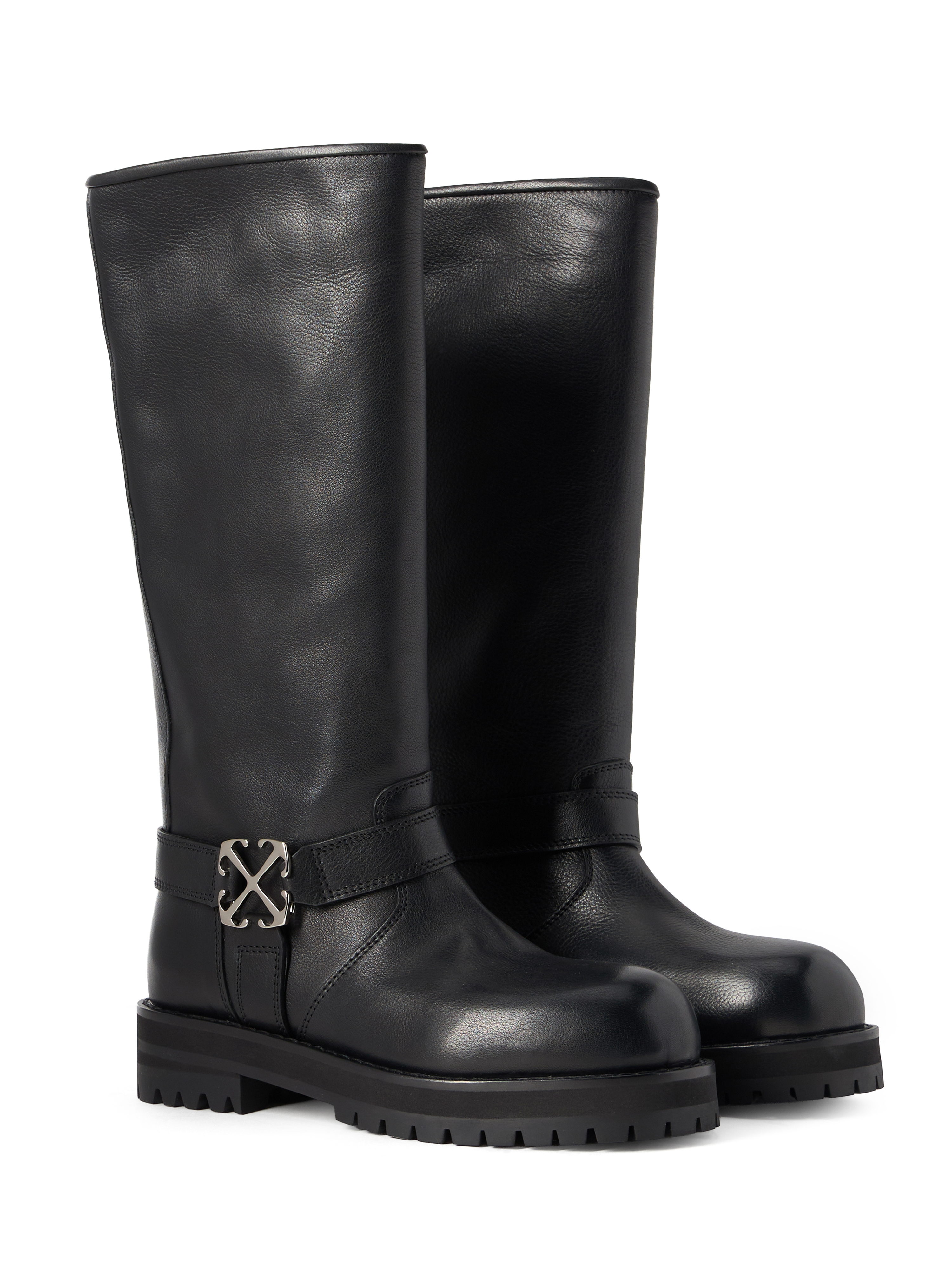  Off White Off Track High Boots - Female  Black - Silver 39 