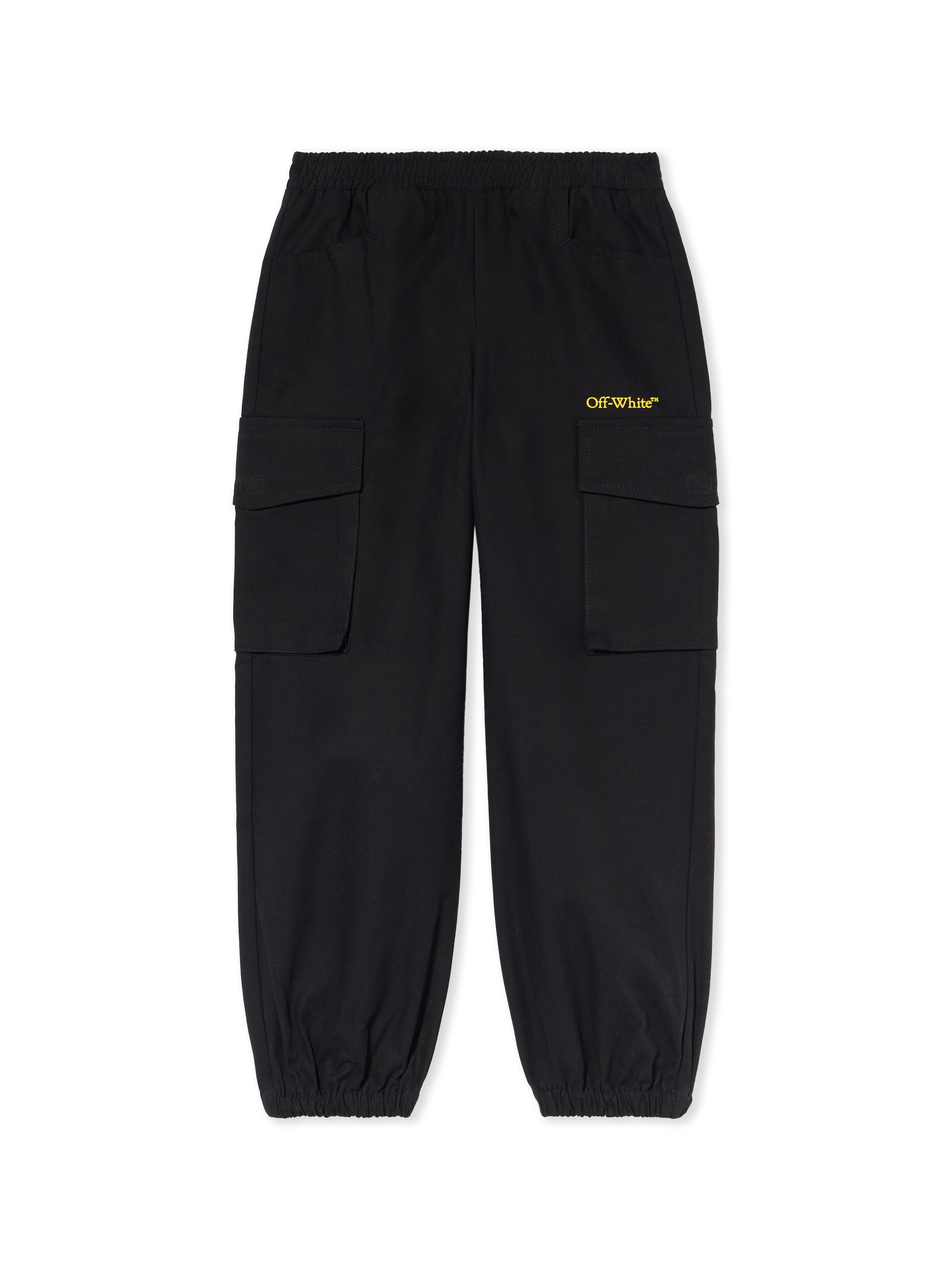 Diagonal Cargo Logo Pants in BLACK - YELLOW | Off-White™