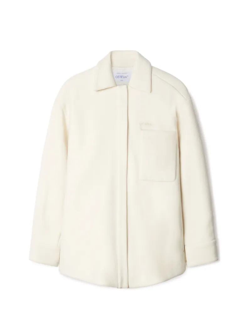 Off-white White Arrow Padded Overshirt In White