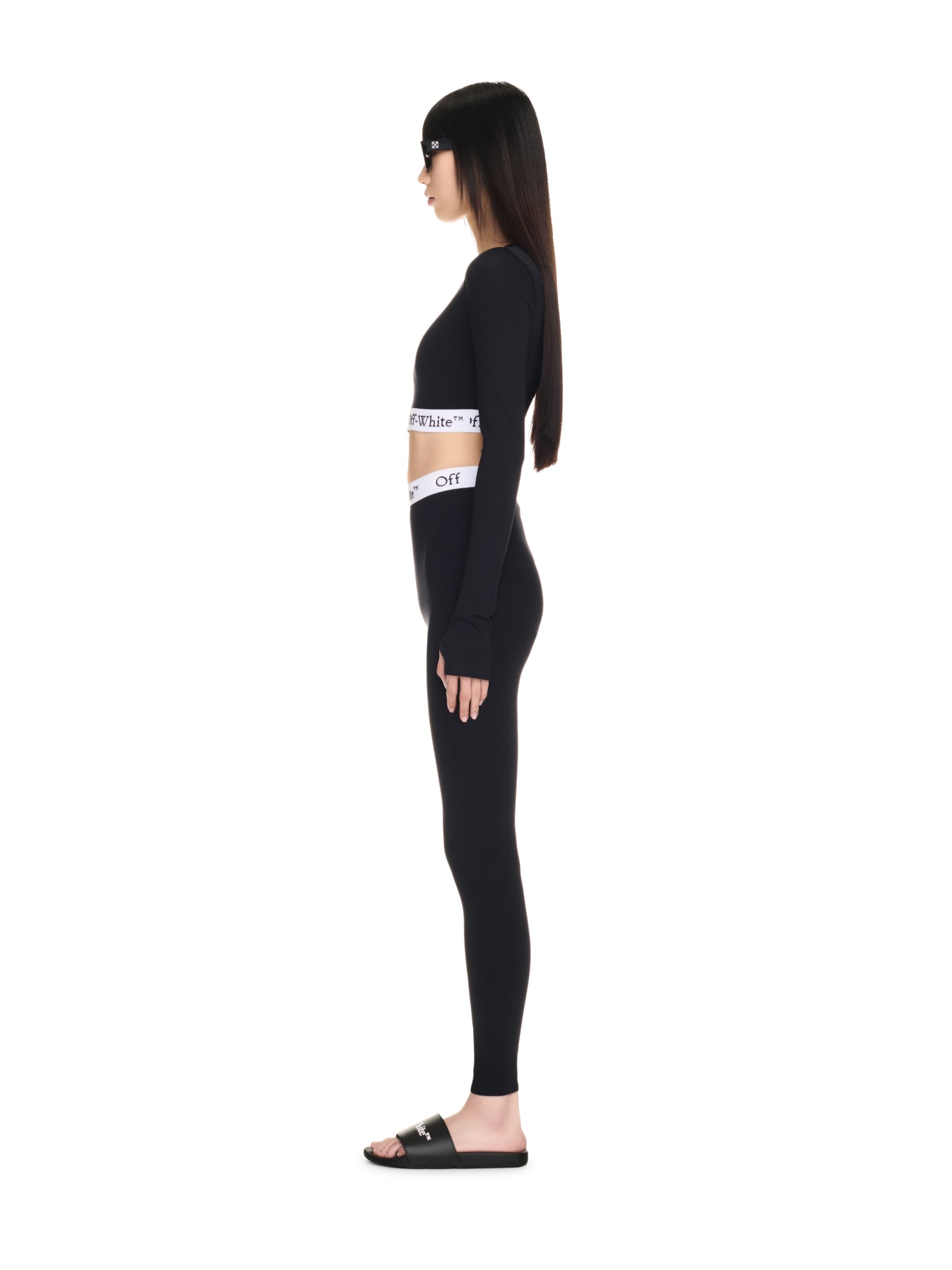 Off-white Logoband Leggings In Black
